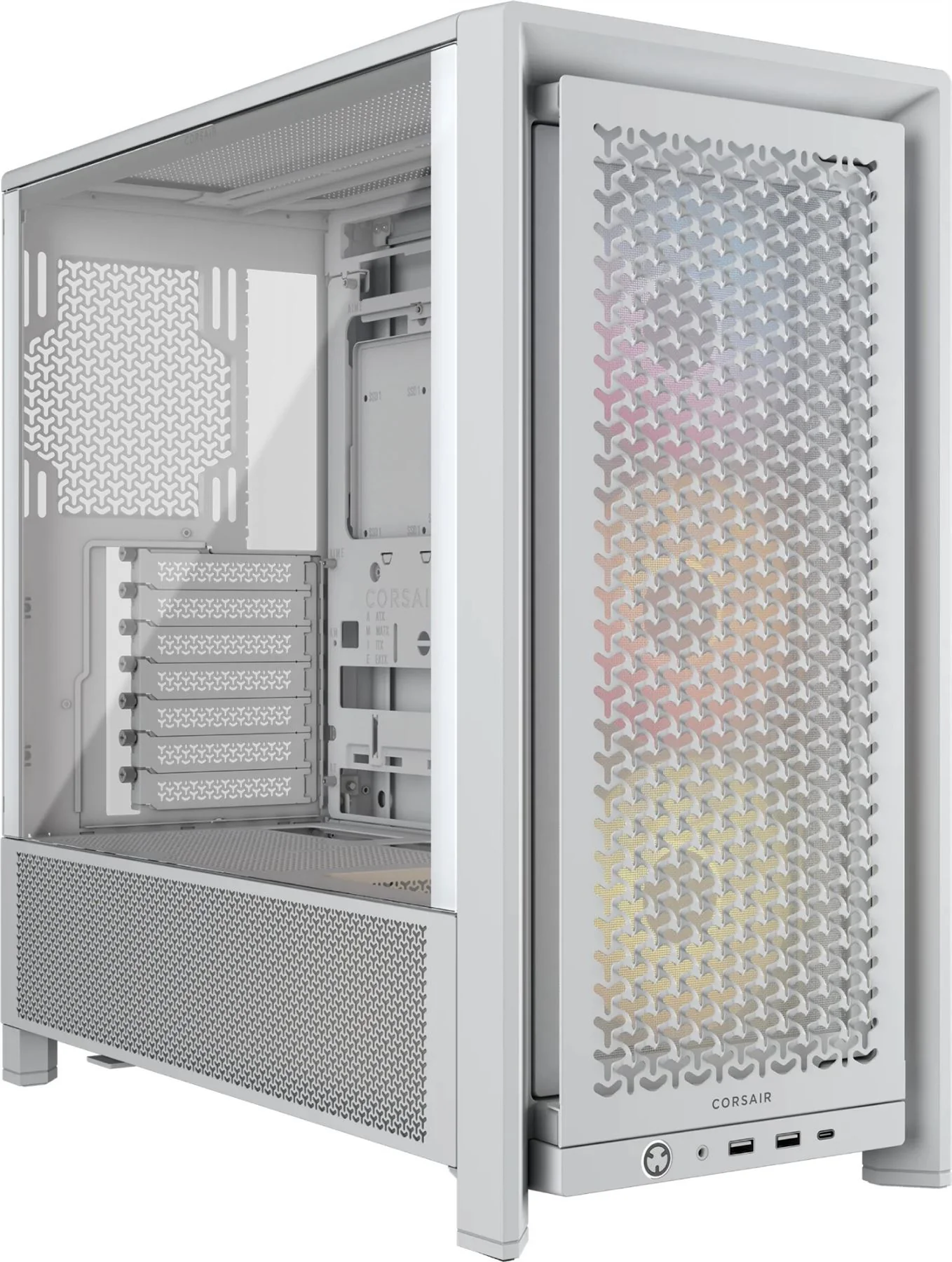 Corsair FRAME 4000D RS ARGB - ATX Mid Tower Case in White