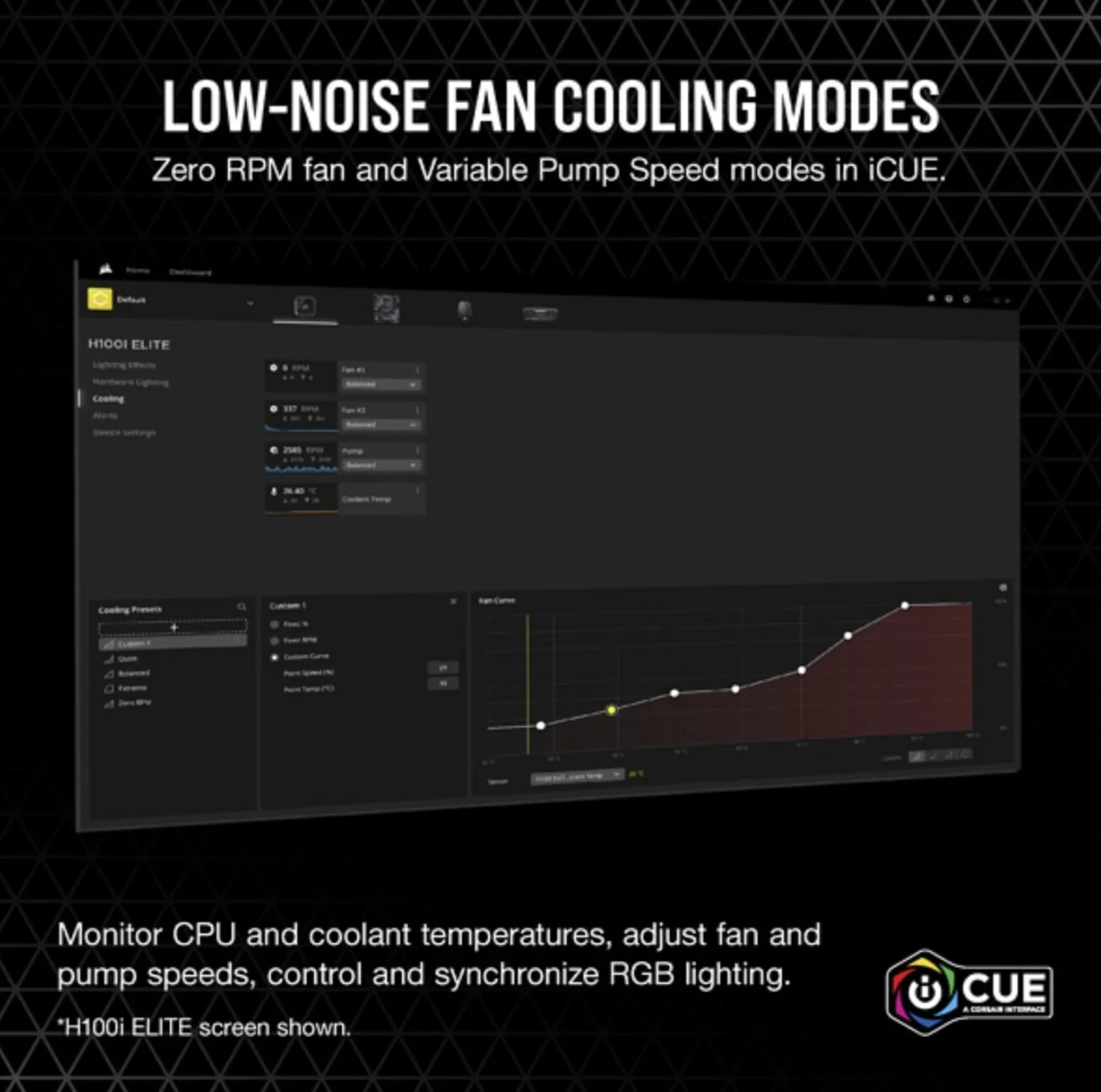 Corsair iCUE H100i RGB ELITE - All-in-one Liquid Processor Cooler in Black - 240mm - Image 10