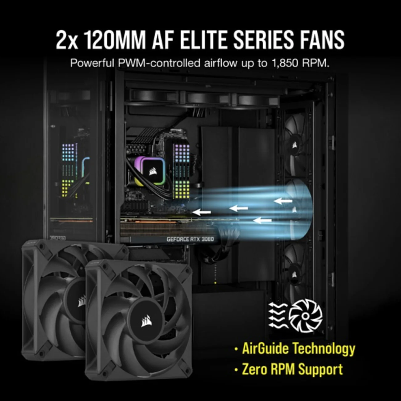 Corsair iCUE H100i RGB ELITE - All-in-one Liquid Processor Cooler in Black - 240mm - Image 9