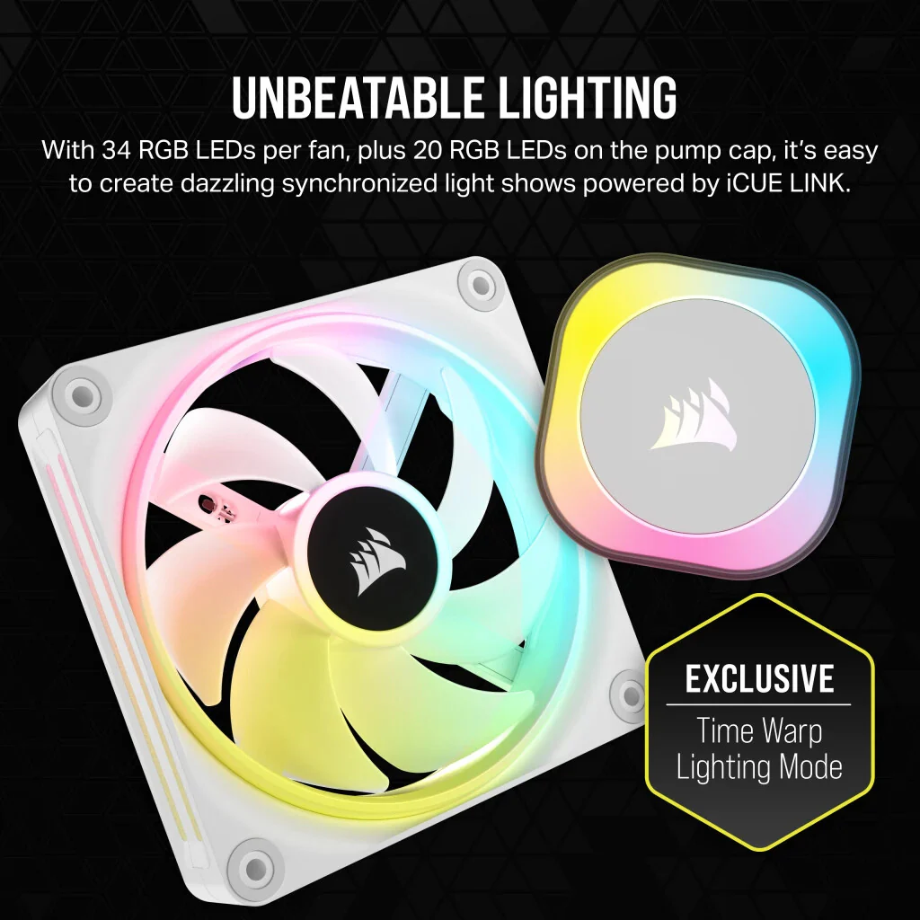 Corsair H100I - Hybrid Processor Cooler in White - 240 mm - Image 11