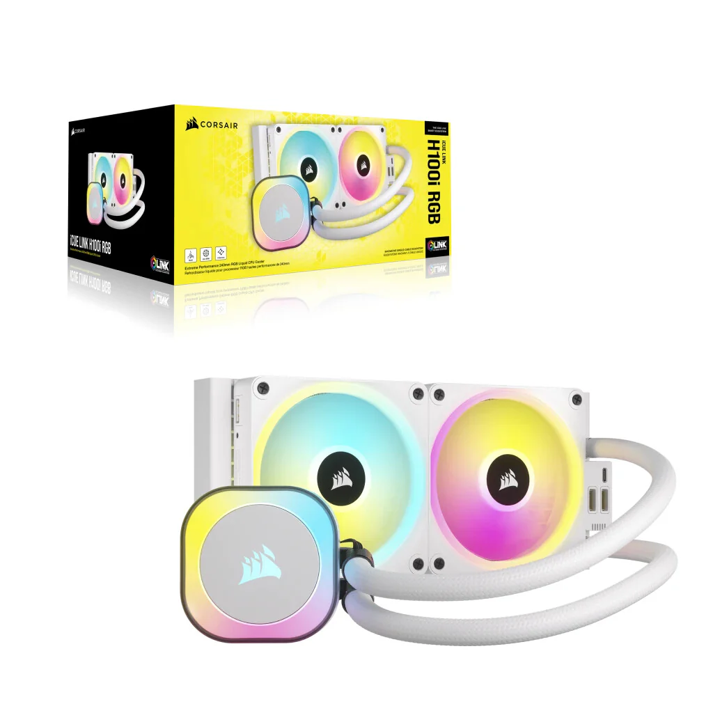Corsair H100I - Hybrid Processor Cooler in White - 240 mm - Image 16