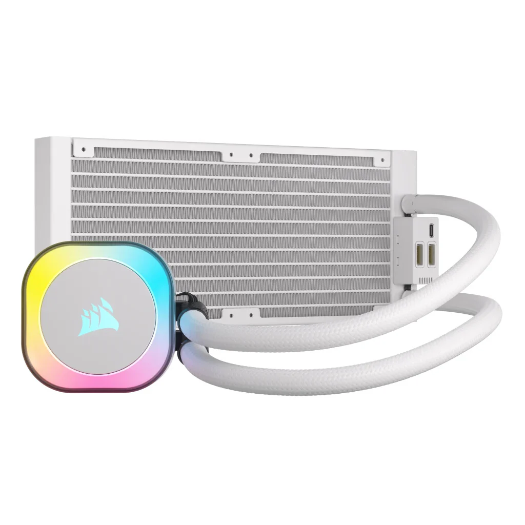 Corsair H100I - Hybrid Processor Cooler in White - 240 mm - Image 2