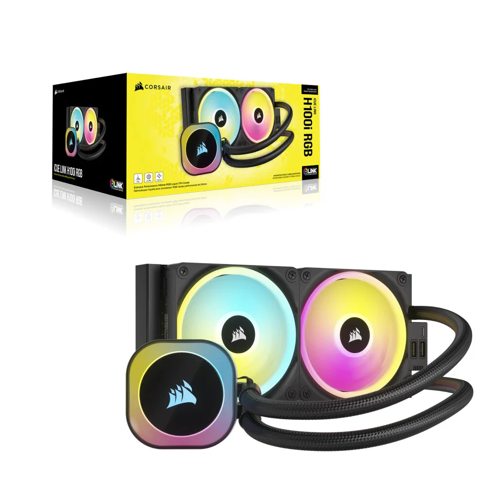 Corsair iCUE LINK H100i RGB - Liquid Processor Cooling Kit in Black - 240mm - Image 17