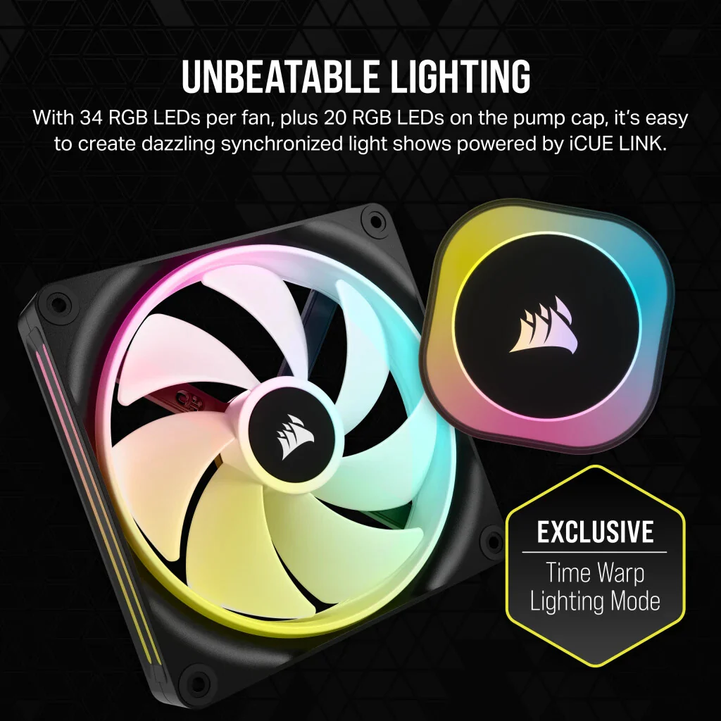 Corsair iCUE LINK H115i - Liquid Processor Cooling Kit in Black - 280mm - Image 12