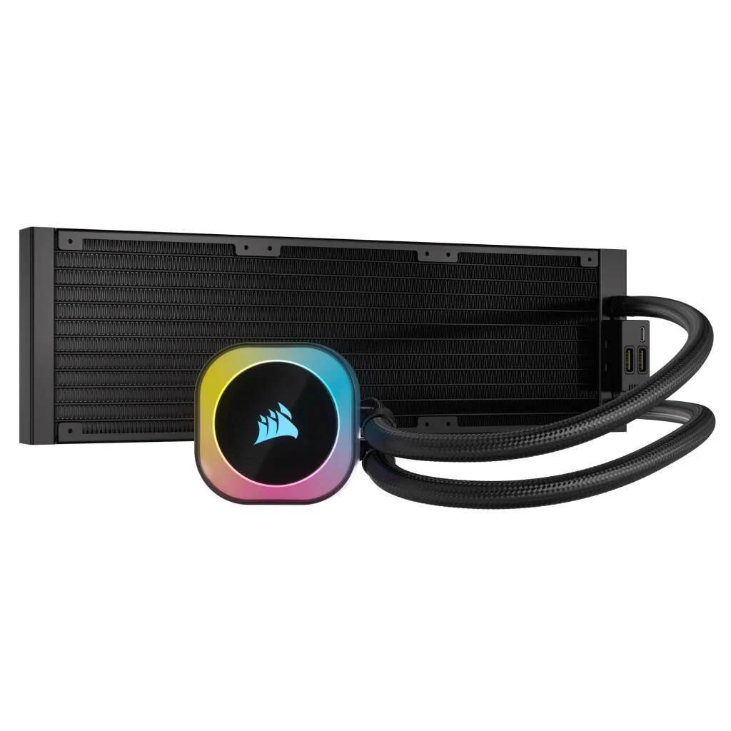 Corsair iCUE H150i RGB - All-in-one Liquid Processor Cooler in Black - 360mm - Image 2
