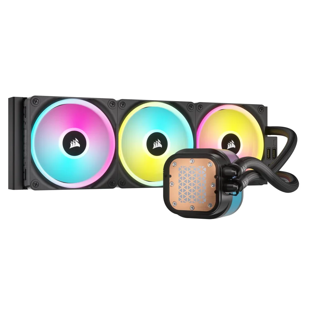 Corsair iCUE H150i RGB - All-in-one Liquid Processor Cooler in Black - 360mm - Image 6