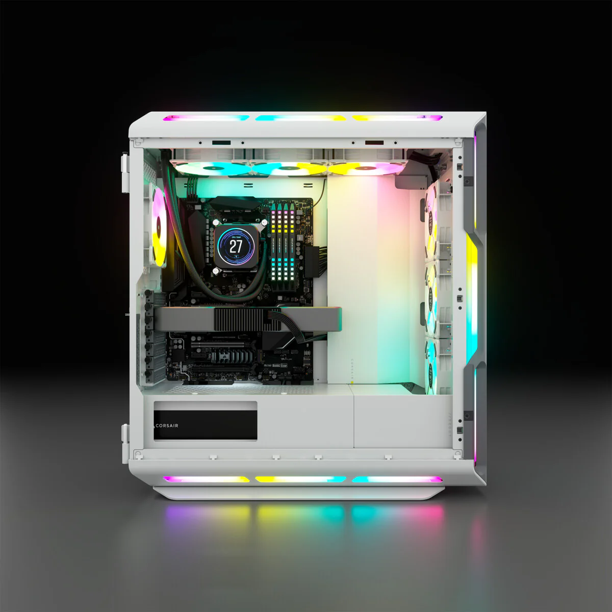 Corsair iCUE 5000T RGB - ATX Mid Tower Case in White - Image 7