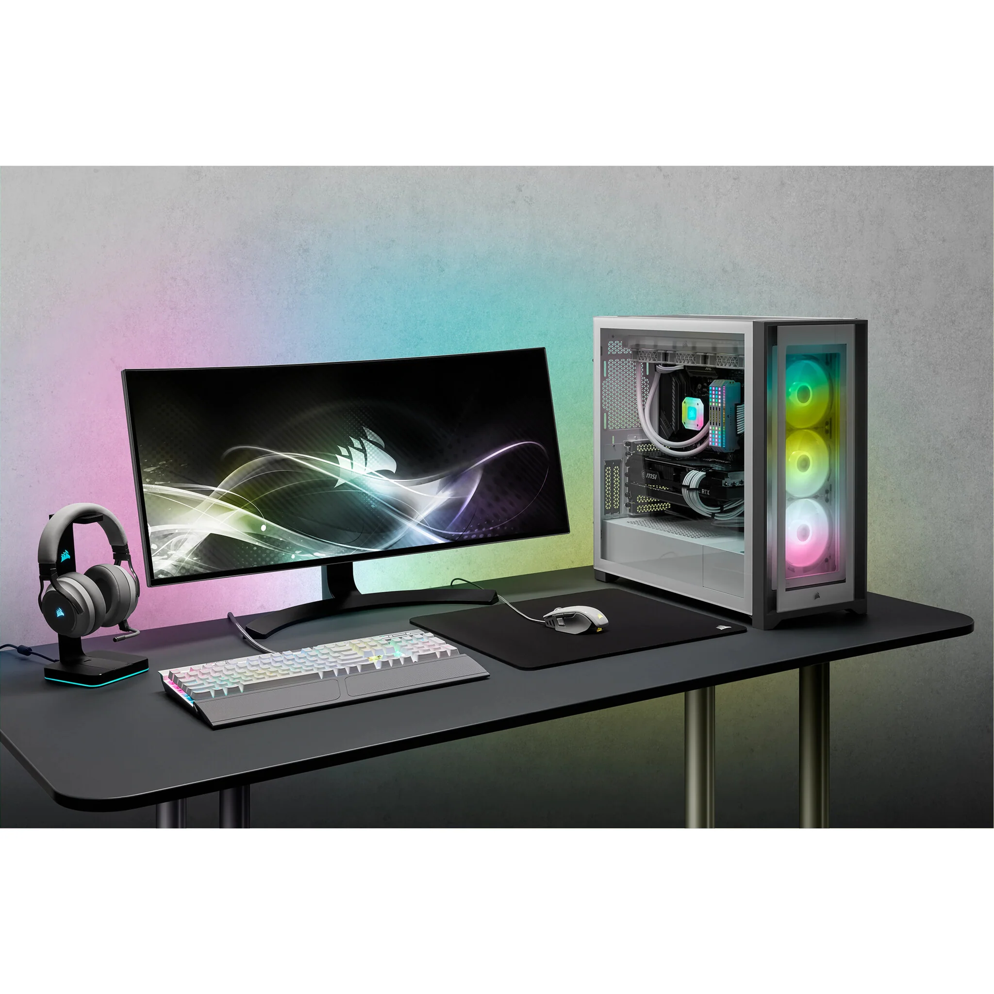 Corsair iCUE 5000X RGB - ATX Mid Tower Case in White - Image 16