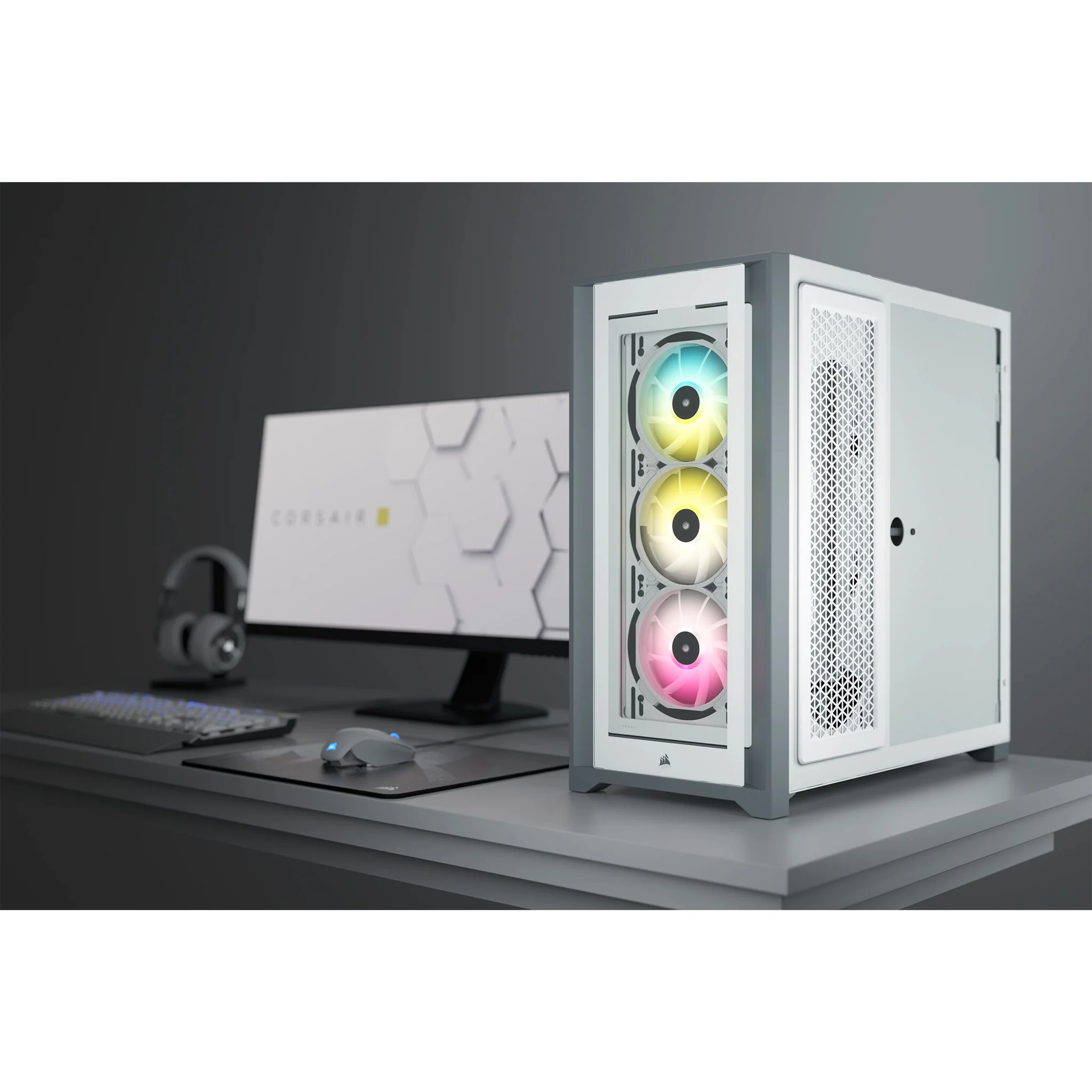 Corsair iCUE 5000X RGB - ATX Mid Tower Case in White - Image 17