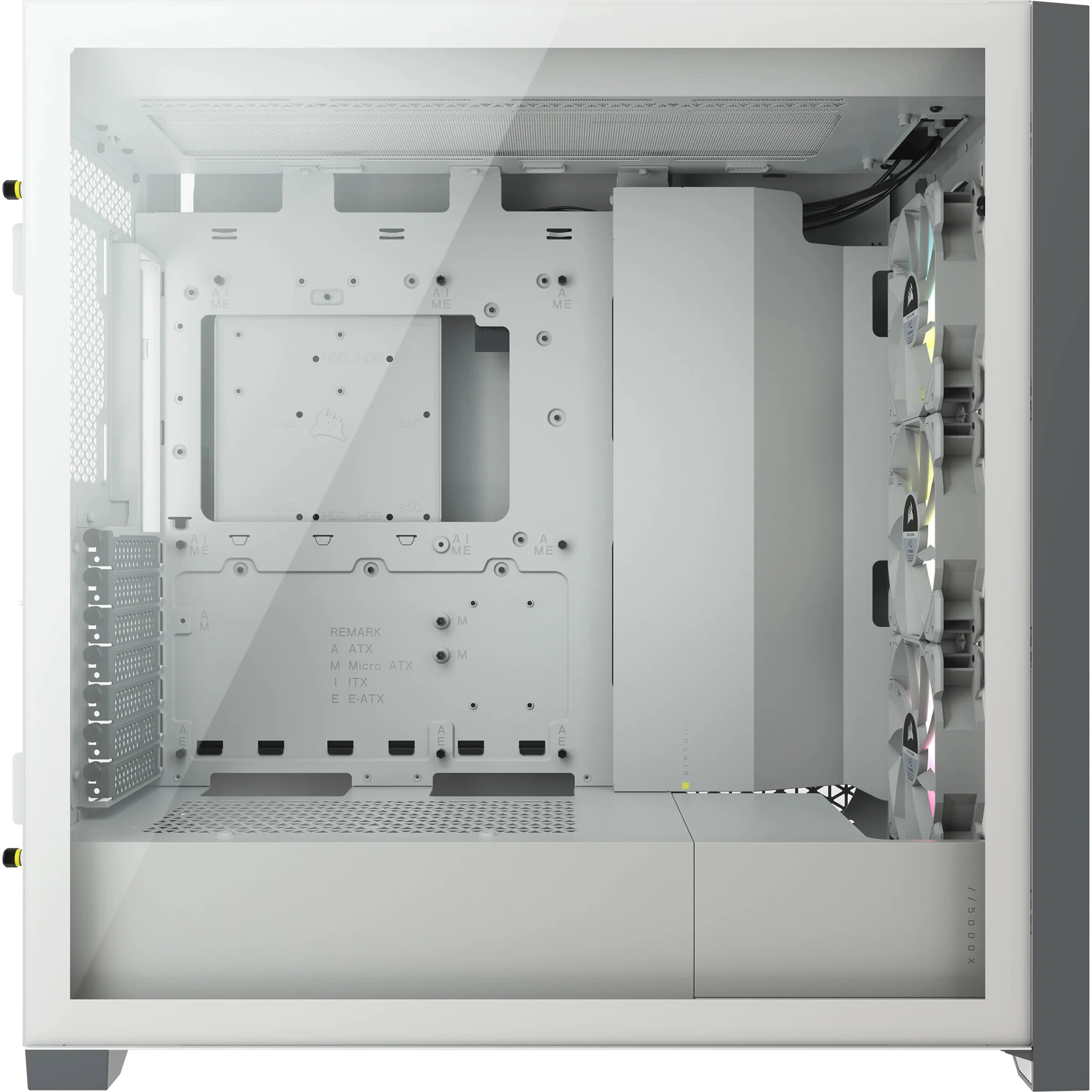 Corsair iCUE 5000X RGB - ATX Mid Tower Case in White - Image 3