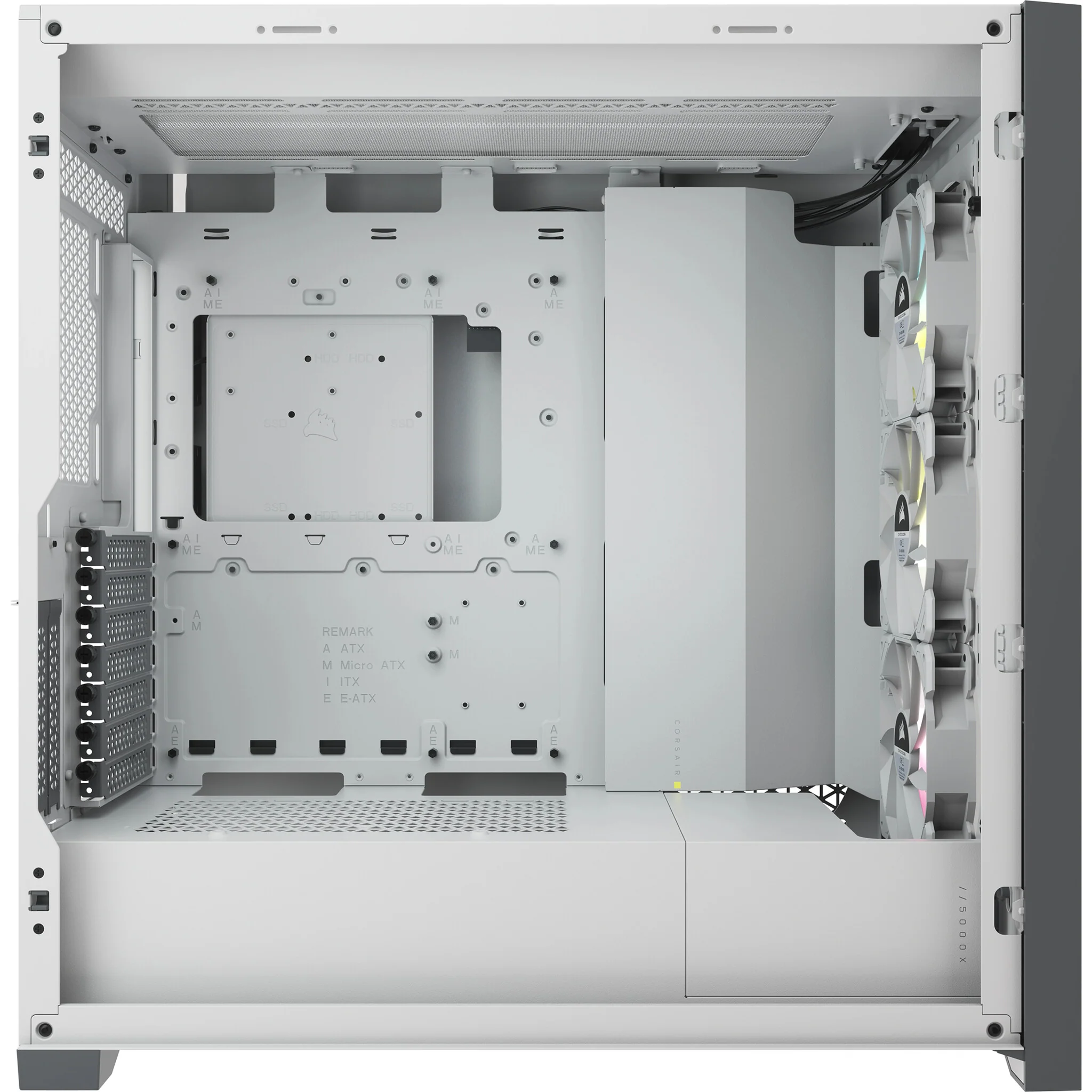 Corsair iCUE 5000X RGB - ATX Mid Tower Case in White - Image 4