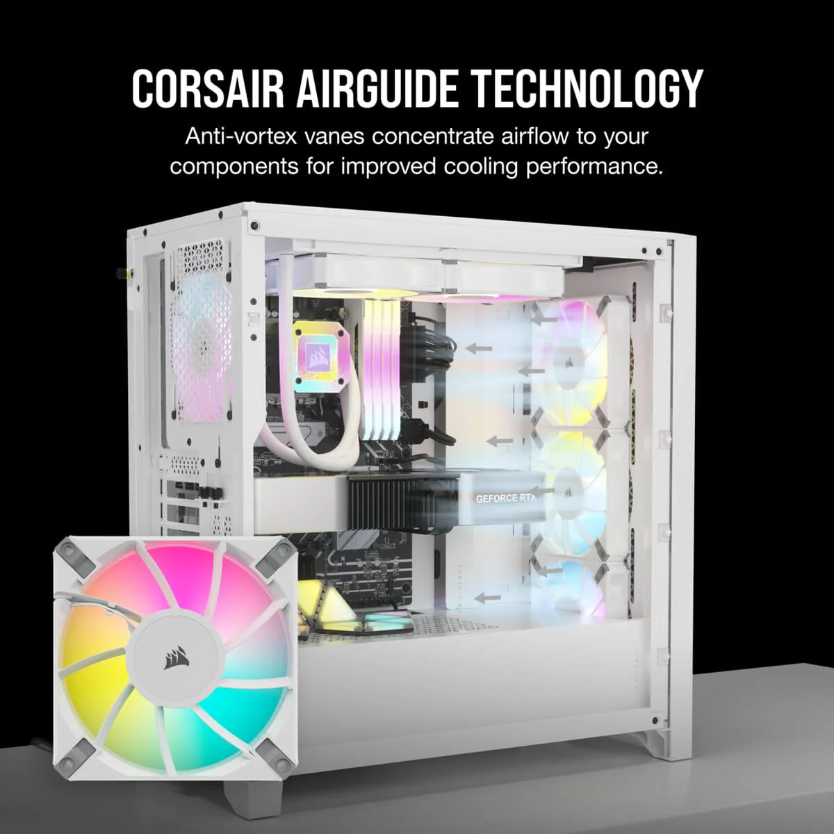 Corsair iCUE AF120 RGB ELITE - PWM Computer Case Fan in White - 120 mm - Image 6