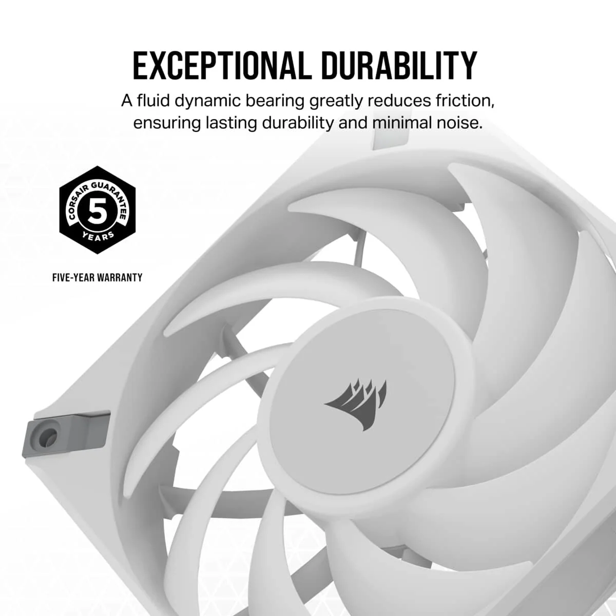 Corsair iCUE AF120 RGB ELITE - PWM Computer Case Fan in White - 120 mm - Image 7