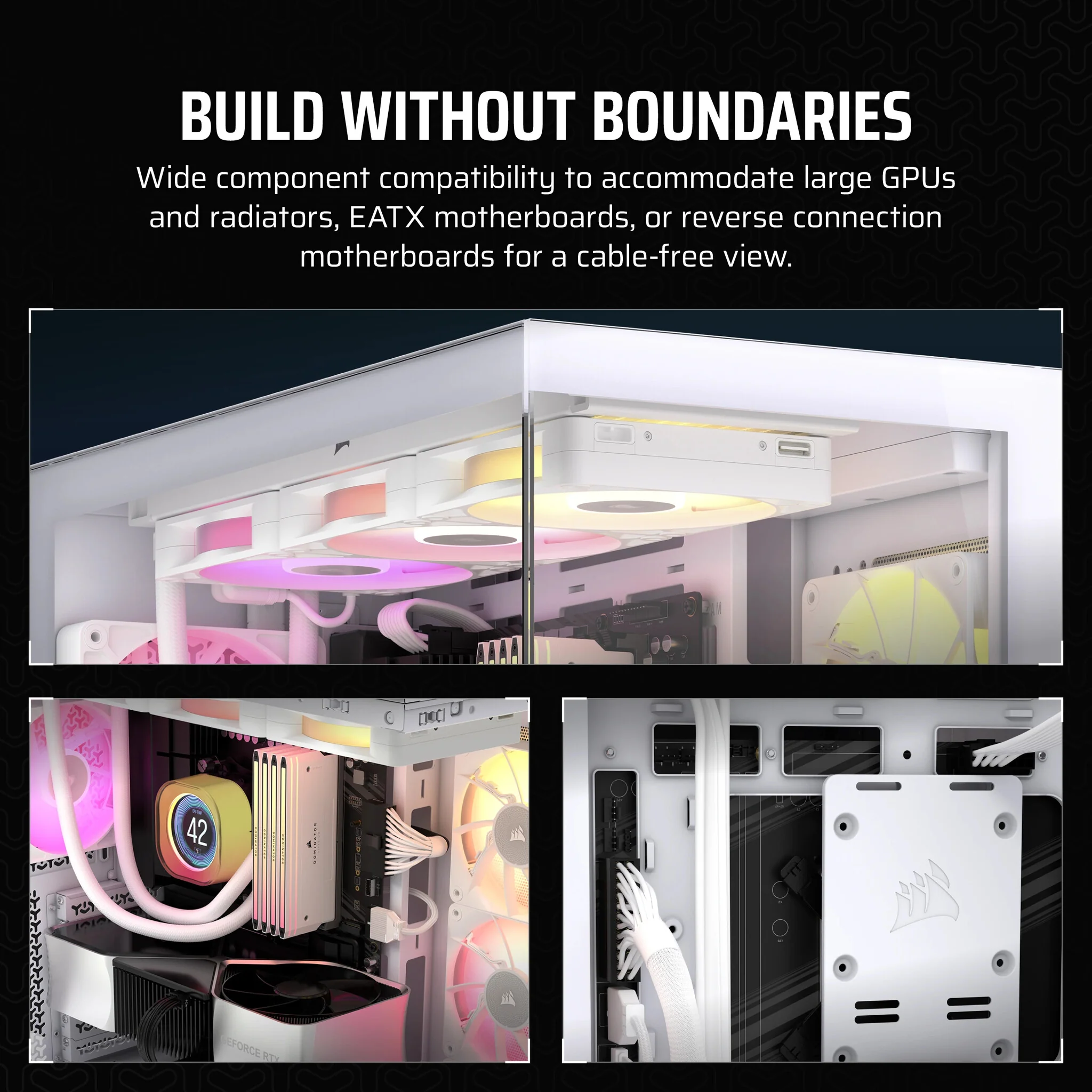 Corsair iCUE LINK 3500X RGB - EATX Mid Tower Case in White - Image 9