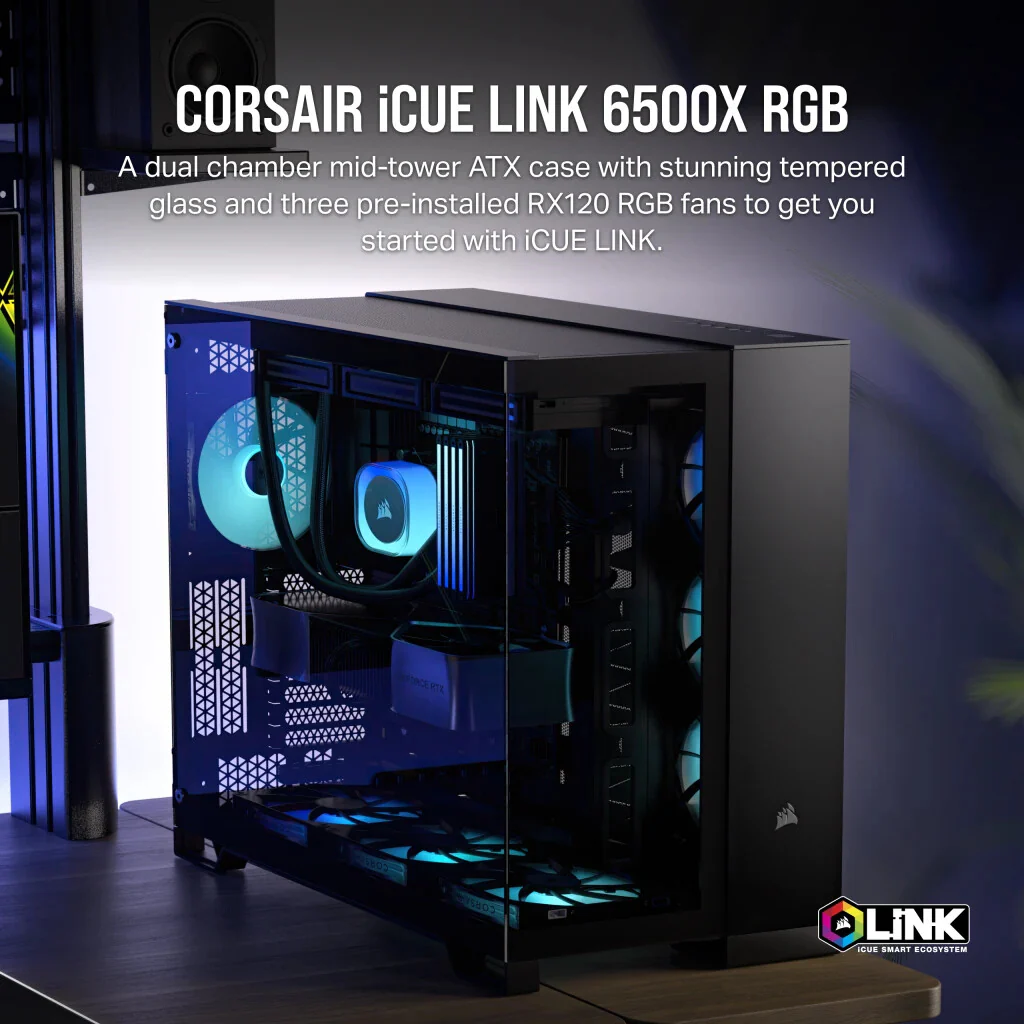 Corsair iCUE LINK 6500X RGB - ATX Mid Tower Case in Black - Image 7