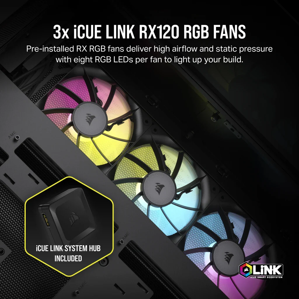 Corsair iCUE LINK 6500X RGB - ATX Mid Tower Case in Black - Image 9