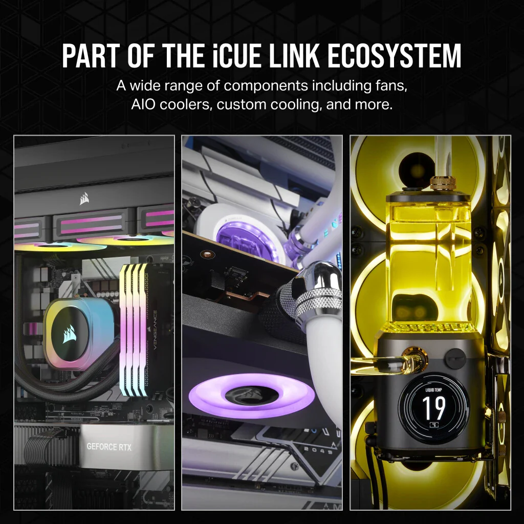 Corsair iCUE LINK RX120 RGB - Computer Case Fan in White - 120mm - Image 9