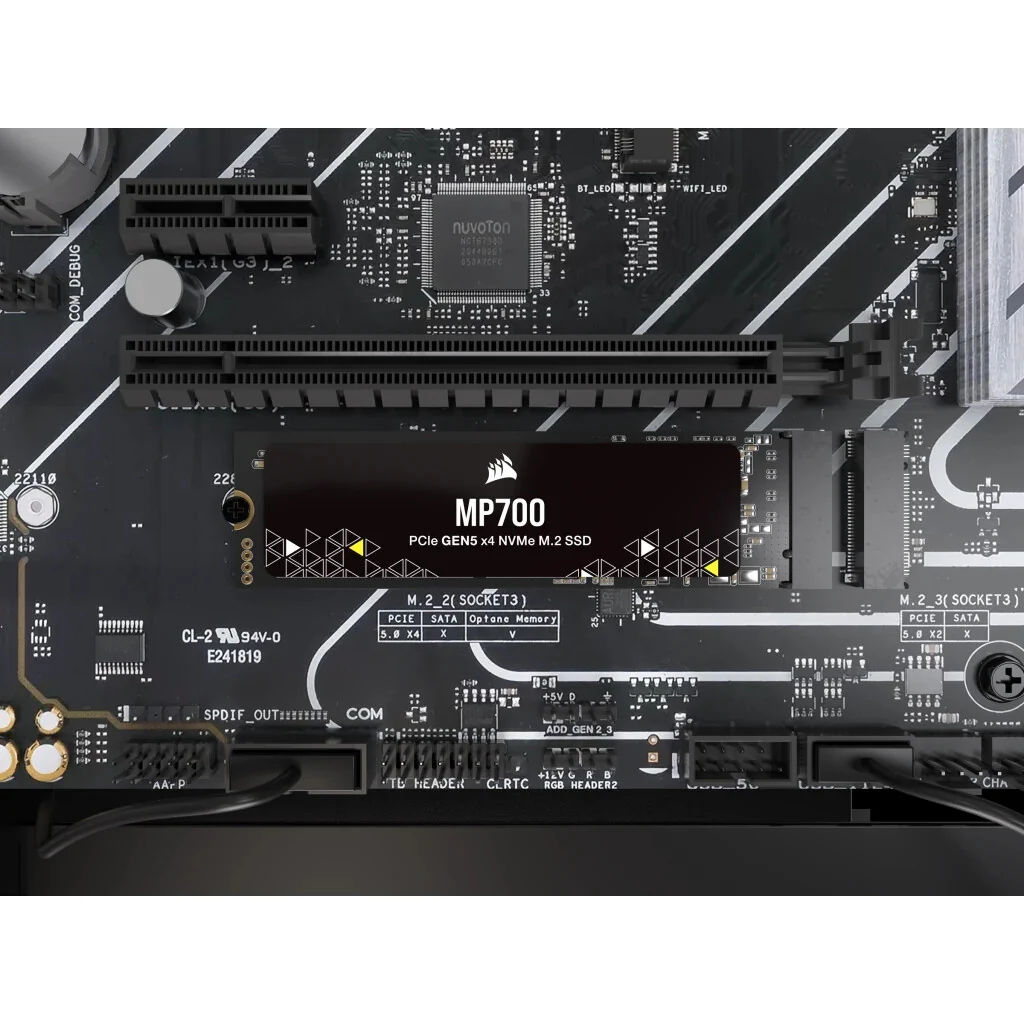 Corsair MP700 - PCI Express 5.0 3D TLC NAND NVMe M.2 SSD - 1 TB - Image 2