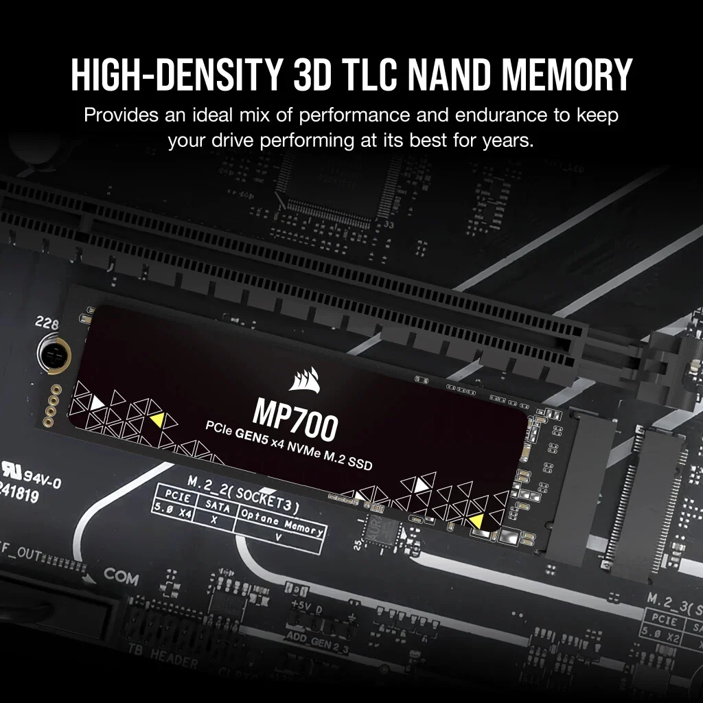 Corsair MP700 - PCI Express 5.0 3D TLC NAND NVMe M.2 SSD - 1 TB - Image 7
