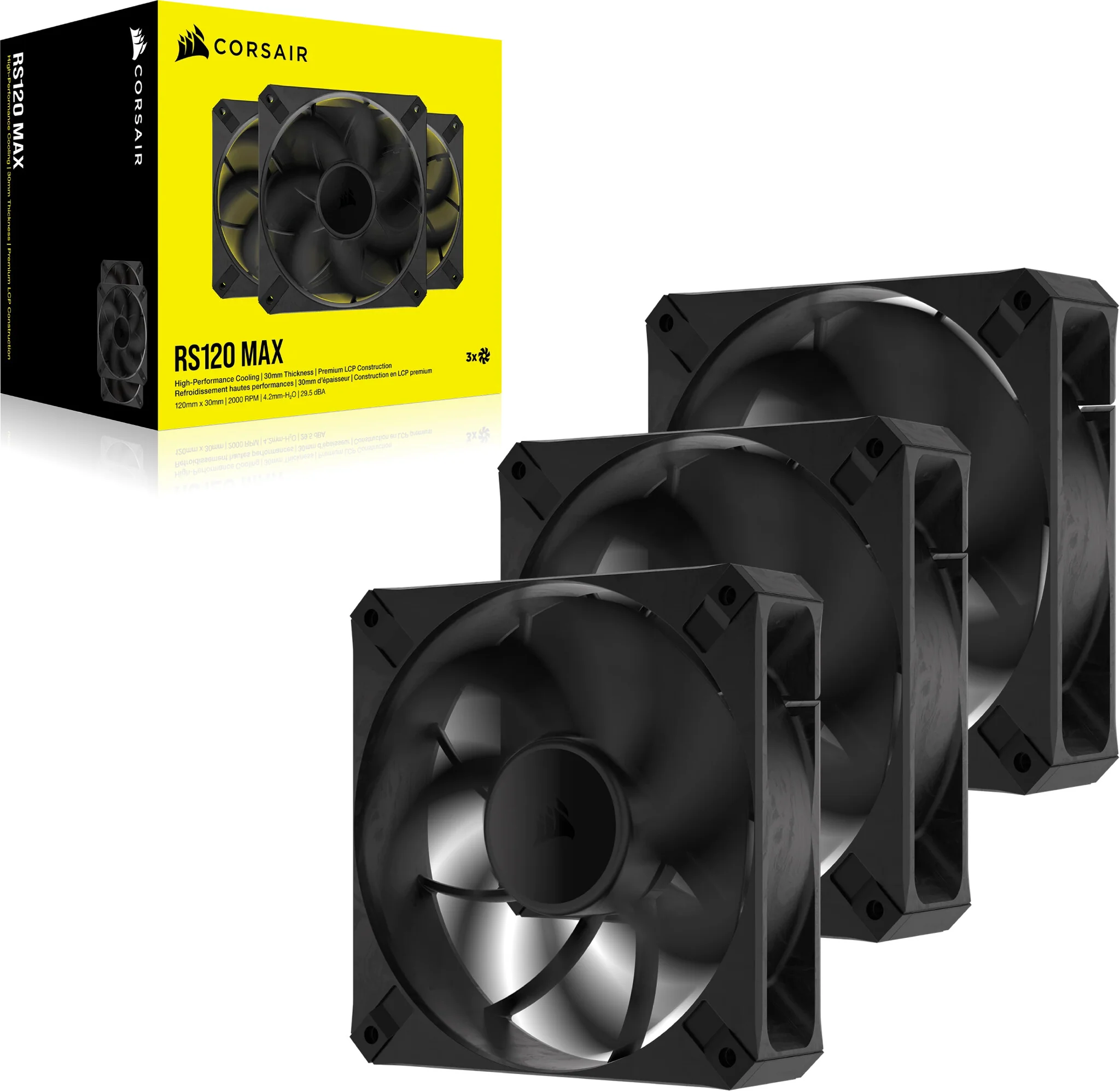 Corsair RS120 MAX - Computer Case Fan in Black - 120mm (Pack of 3) - Image 6