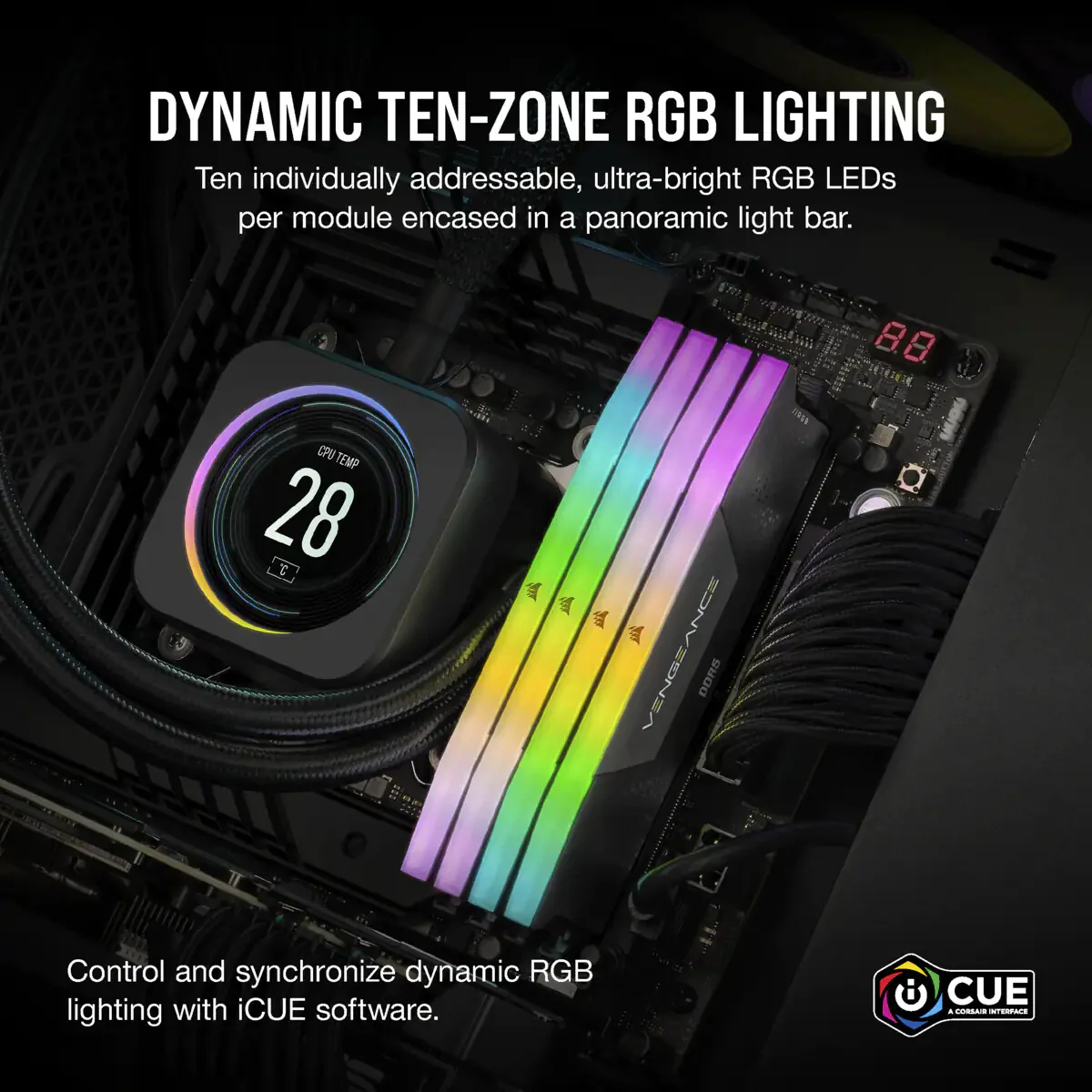 Corsair Vengeance RGB - 32 GB 2 x 16 GB DDR5 6800 MHz memory module - Image 9
