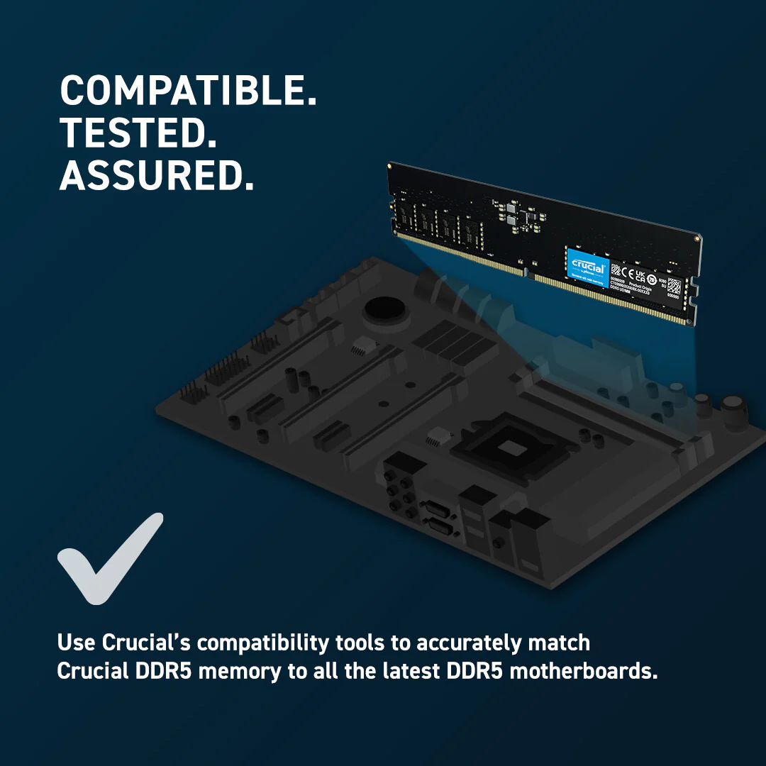 Crucial - 8 GB 1 x 8 GB DDR5 5600 MHz ECC memory module - Image 5