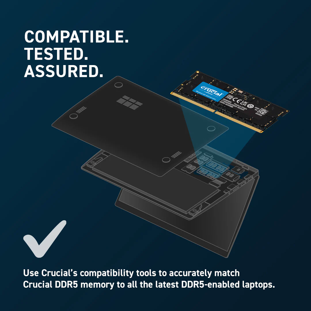 Crucial - 16 GB 1 x 16 GB DDR5 SO-DIMM 5600 MHz ECC memory module - Image 5