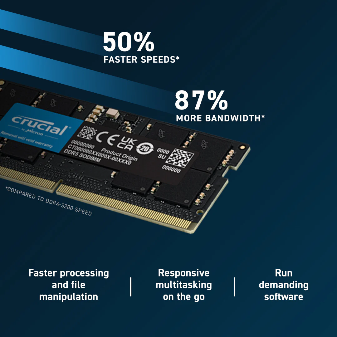 Crucial - 16 GB 1 x 16 GB DDR5 SO-DIMM 5600 MHz ECC memory module - Image 6
