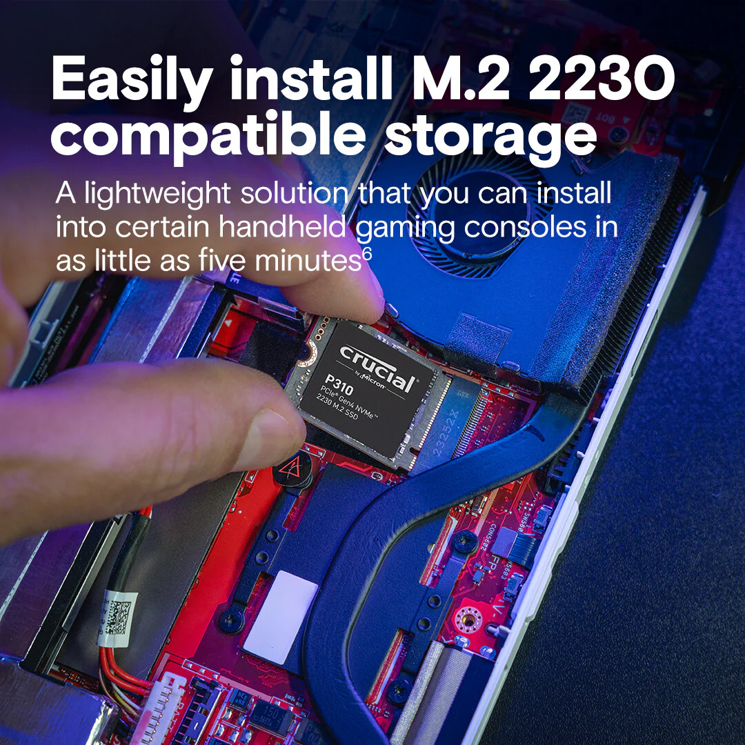 Crucial P310 - PCIe Gen4 NVMe 2230 M.2 SSD - 1 TB - Image 6