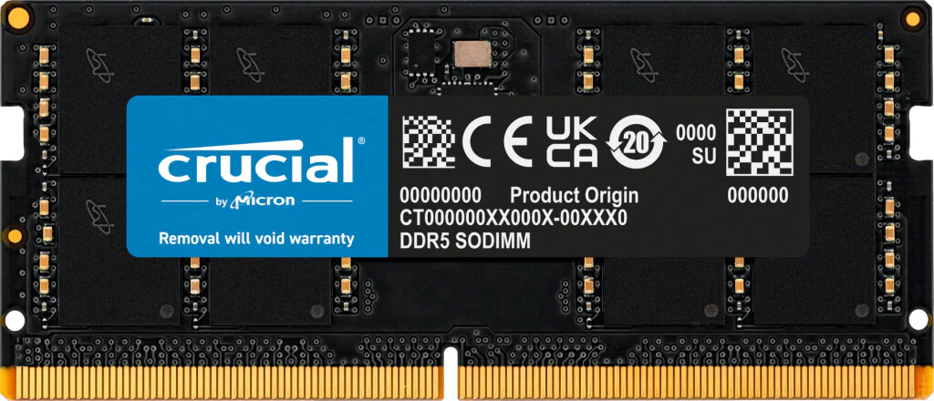 Crucial -  1 x 48 GB DDR5 SO-DIMM 5600 MHz ECC memory module