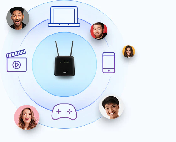 D-Link DWR‑960 -  Gigabit Ethernet Dual-band (2.4 GHz / 5 GHz) 3G wireless router in Black - Image 9