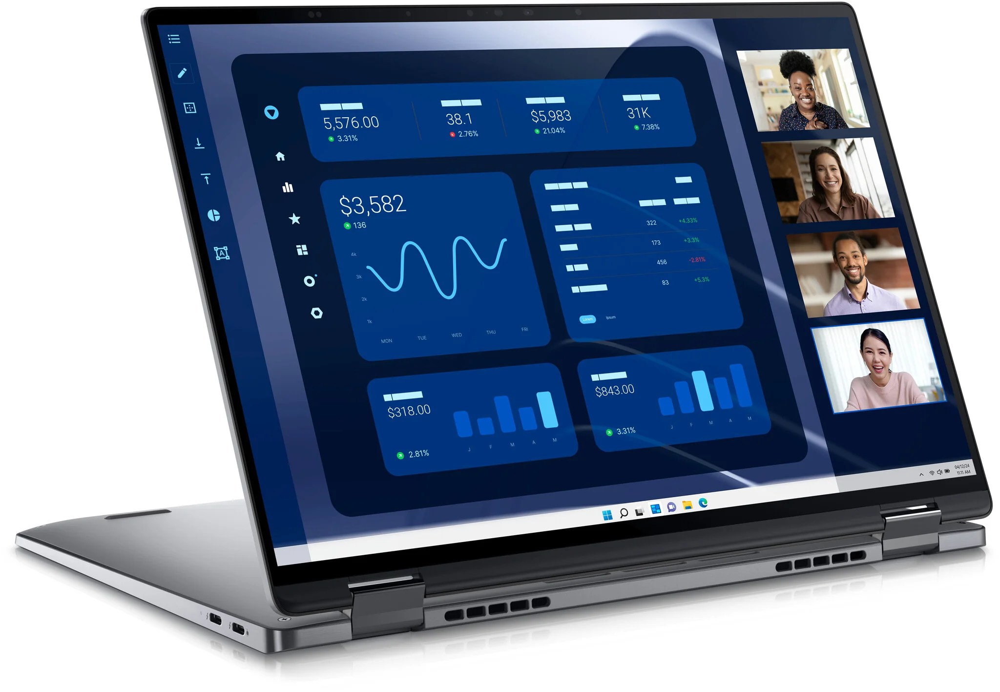DELL Latitude 9450 Hybrid (2-in-1) - 35.6 cm (14") - Touchscreen - Intel Core Ultra 7 165U - 16 GB LPDDR5x-SDRAM - 512 GB SSD - Wi-Fi 7 - Windows 11 Pro - Grey - Image 2