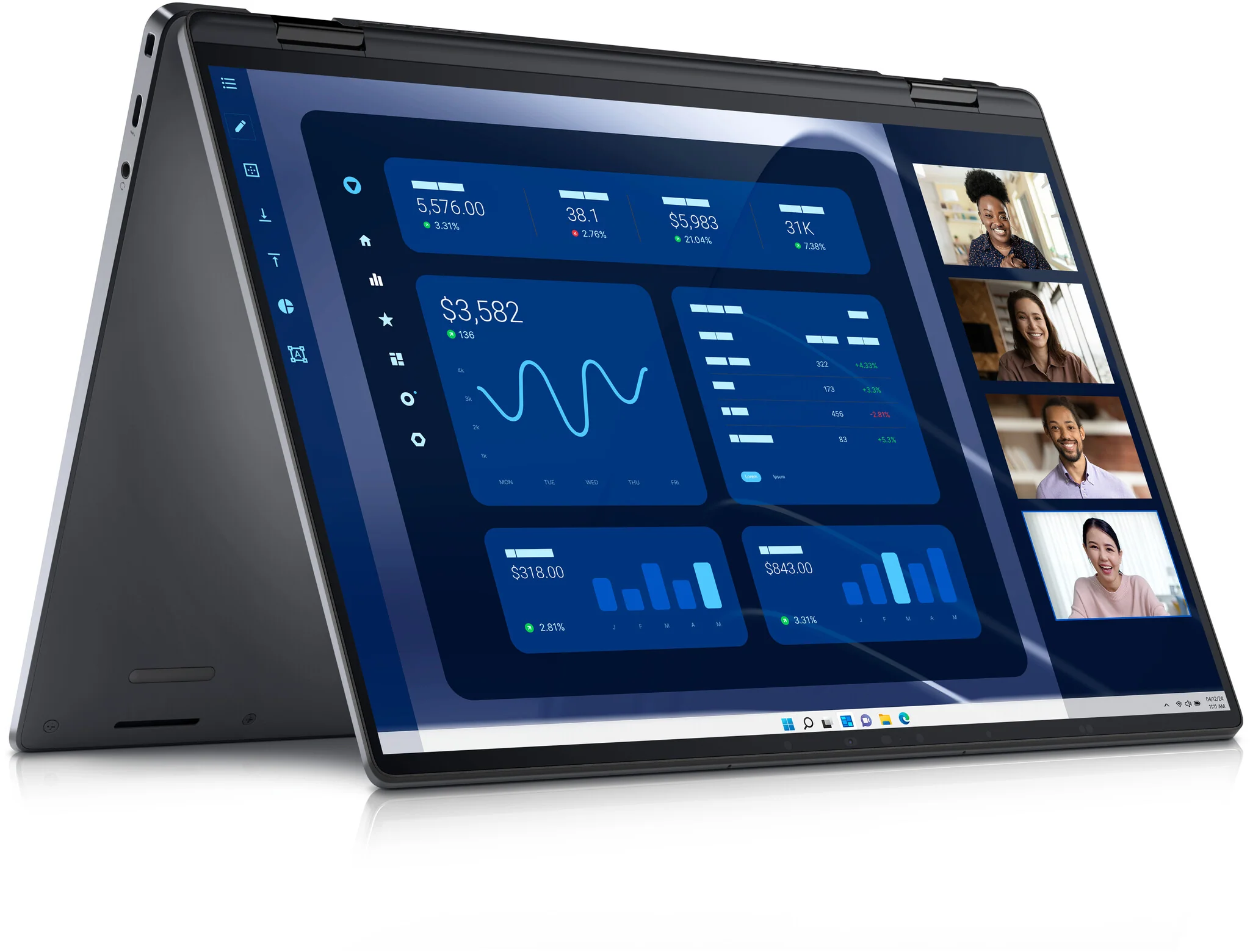 DELL Latitude 9450 Hybrid (2-in-1) - 35.6 cm (14") - Touchscreen - Intel Core Ultra 7 165U - 32 GB LPDDR5x-SDRAM - 1 TB SSD - Wi-Fi 7 - Windows 11 Pro - Grey - Image 6