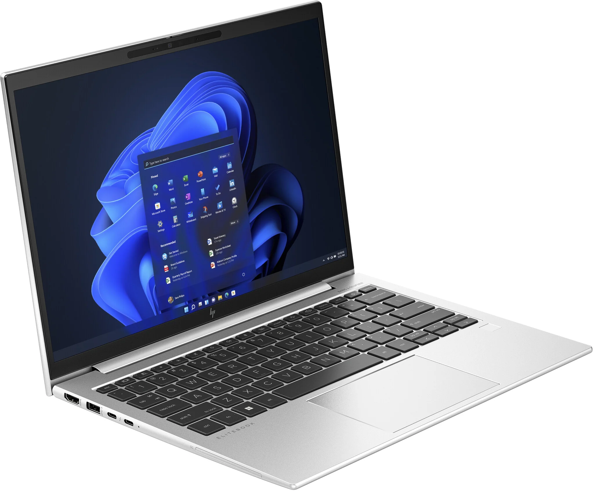 HP EliteBook 830 13 G10 Laptop - 33.8 cm (13.3") - Intel® Core™ i5-1335U - 8 GB LPDDR5-SDRAM - 256 GB SSD - Wi-Fi 6E - Windows 11 Pro - Silver - Image 3