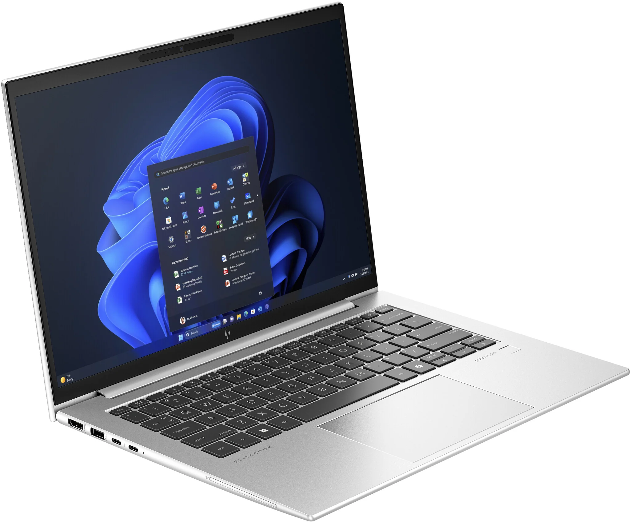 HP EliteBook 840 G11 Laptop - 35.6 cm (14") - Intel Core Ultra 7 155U - 16 GB DDR5-SDRAM - 512 GB SSD - Wi-Fi 6E - Windows 11 Pro - Silver - Image 3