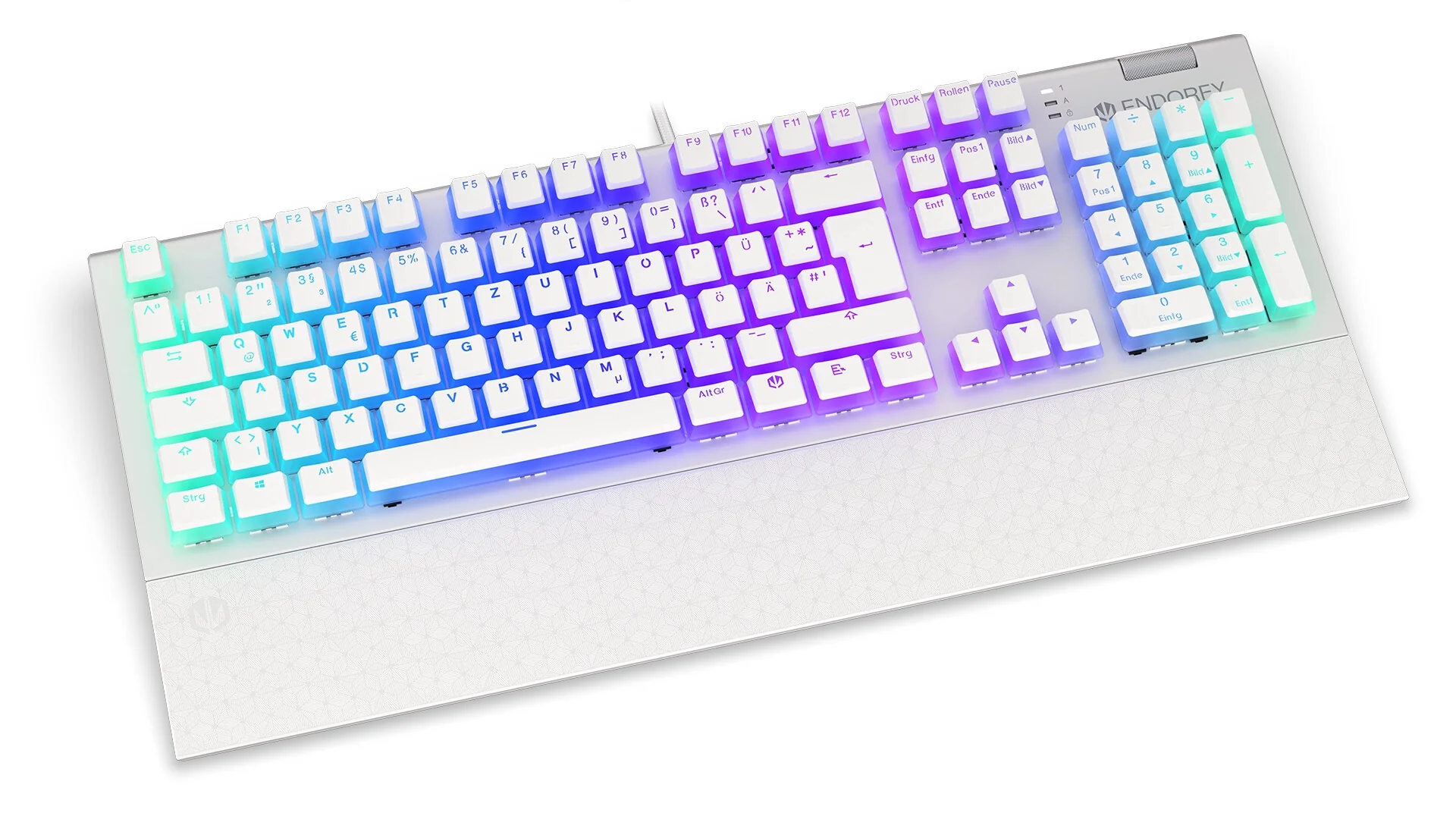ENDORFY Thock - USB Wired RGB Mechanical Keyboard in White (QWERTZ German) - Image 2