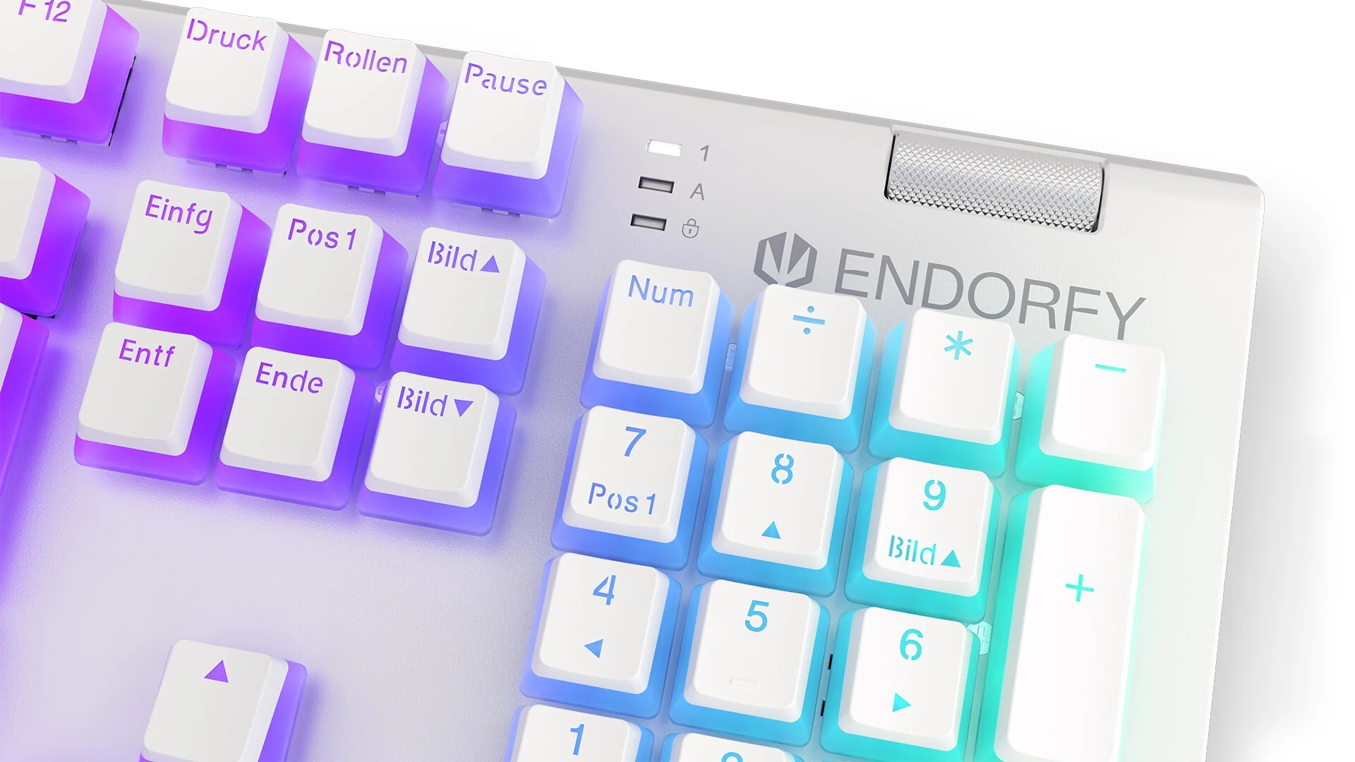 ENDORFY Thock - USB Wired RGB Mechanical Keyboard in White (QWERTZ German) - Image 7