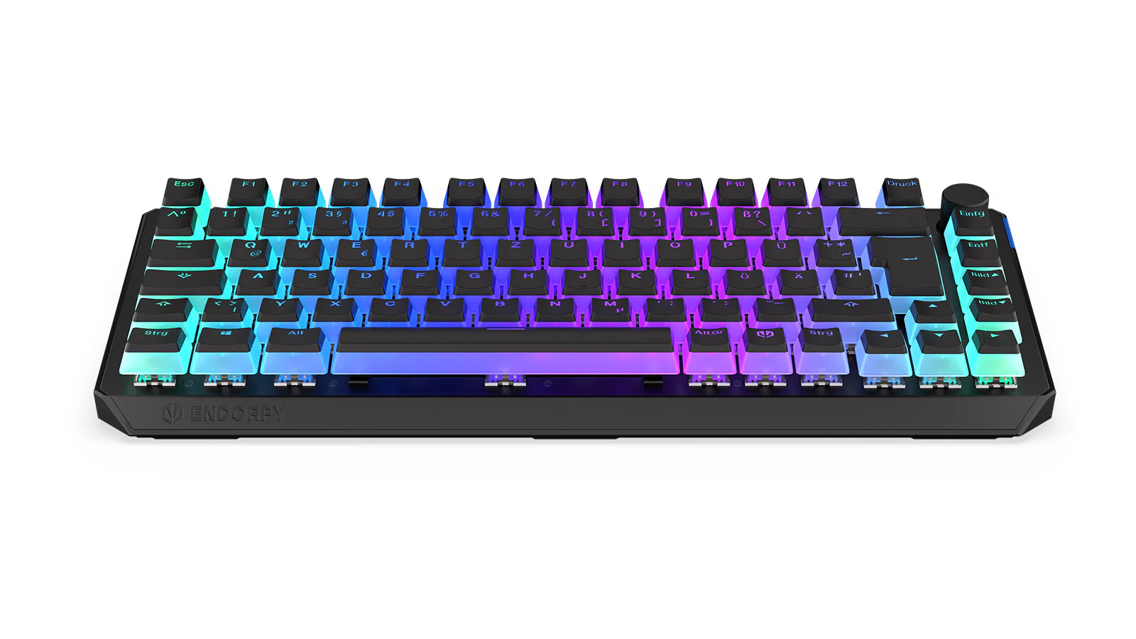 ENDORFY Thock 75% - USB Wired + RF Wireless RGB Mechanical Keyboard in Black (QWERTZ German) - Image 3