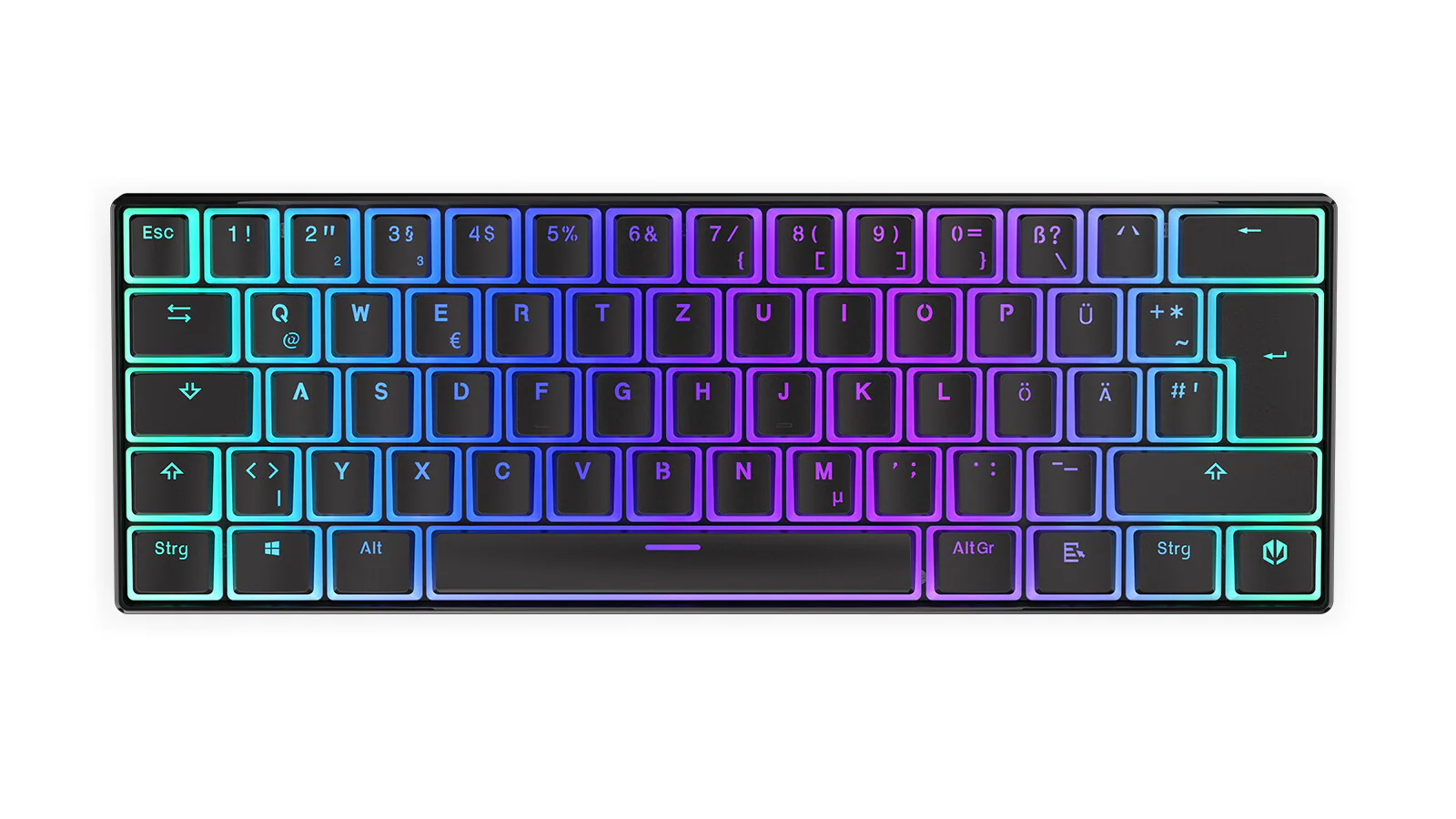 ENDORFY Thock Compact - USB Wired + RF Wireless RGB Mechanical Keyboard in Black (QWERTZ German) - Image 12