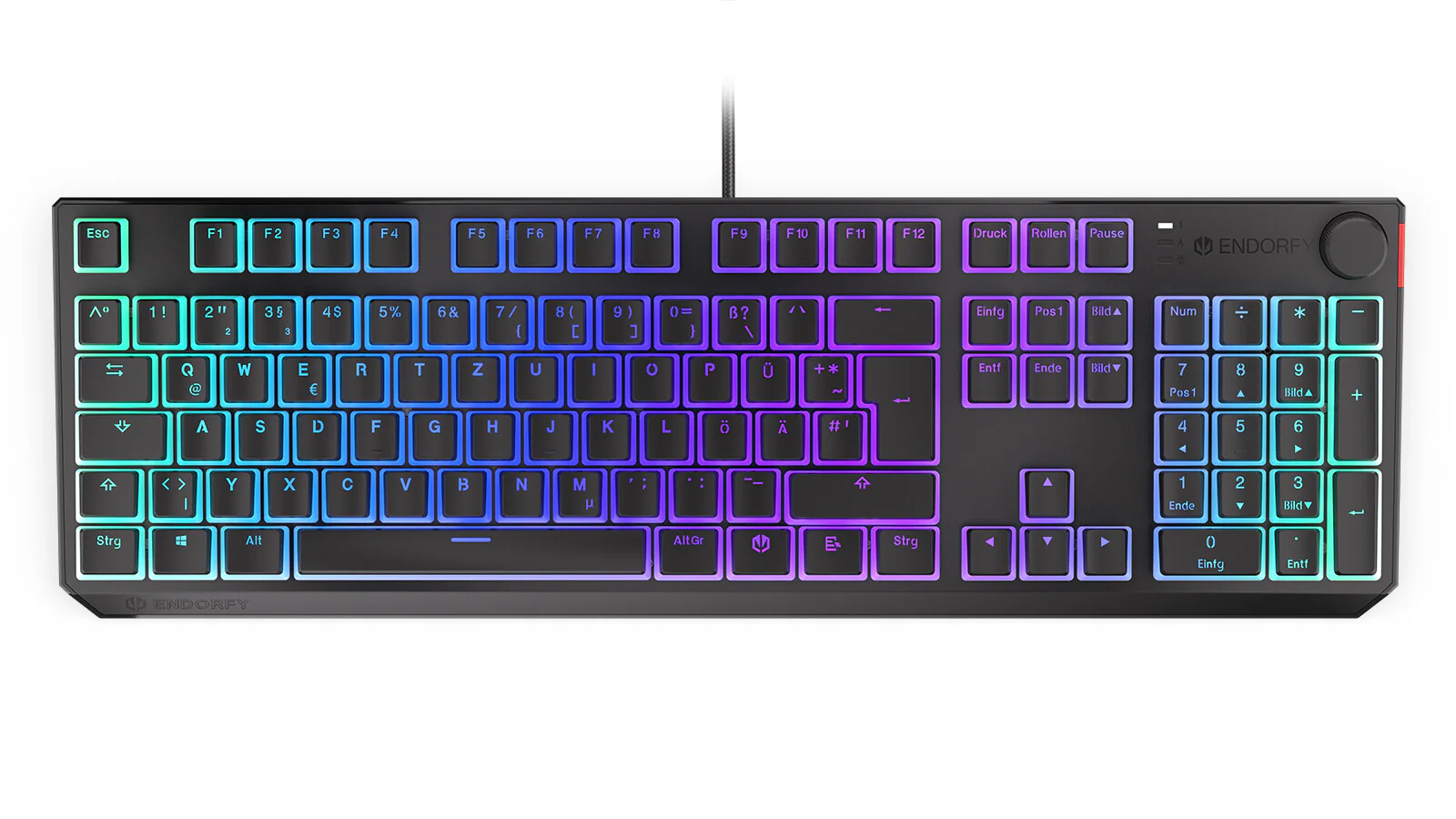 ENDORFY Thock - USB Wired RGB Mechanical Keyboard in Black (QWERTZ German) - Image 12