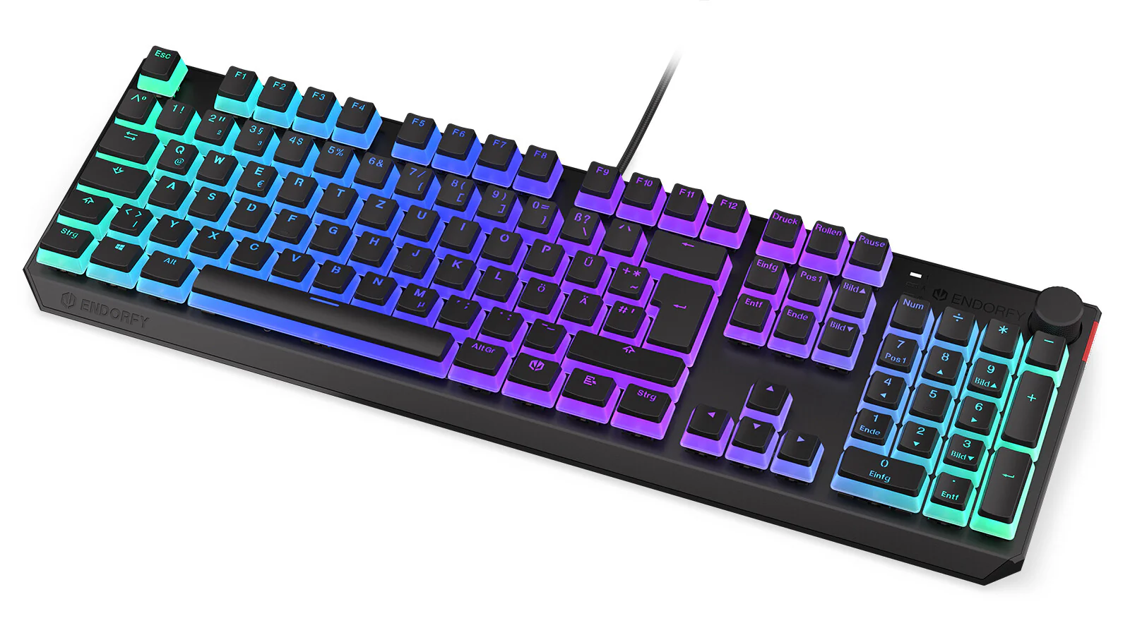 ENDORFY Thock - USB Wired RGB Mechanical Keyboard in Black (QWERTZ German) - Image 2