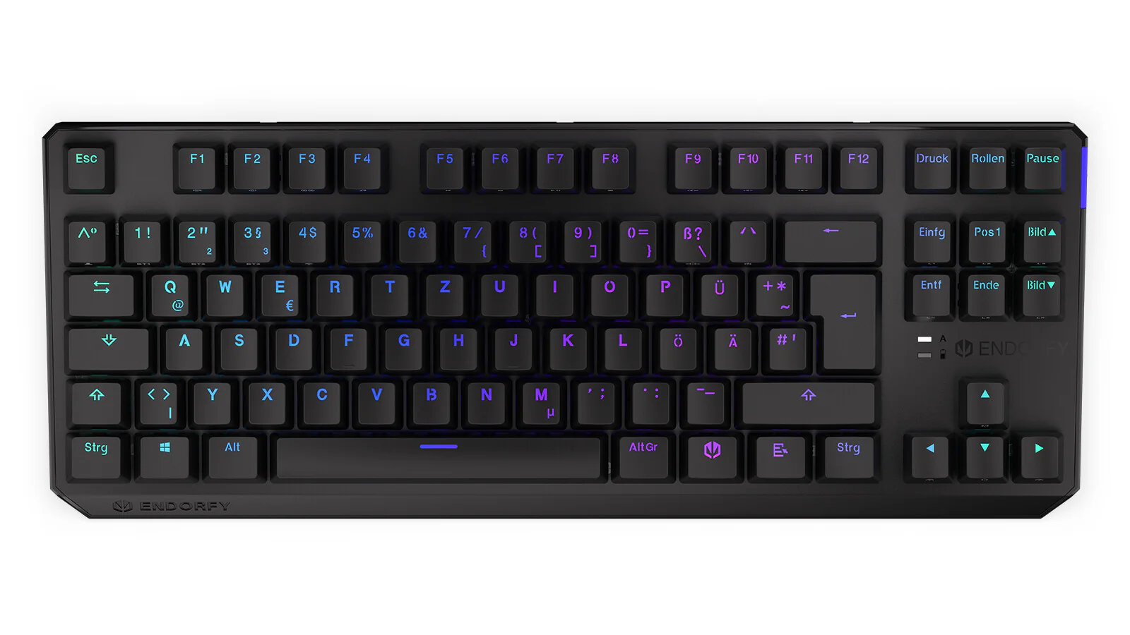 ENDORFY Thock TKL - USB Wired + RF Wireless RGB Mechanical Keyboard in Black (QWERTZ German) - Image 11