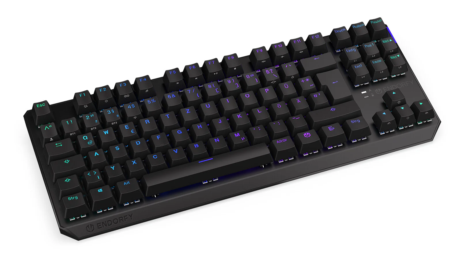 ENDORFY Thock TKL - USB Wired + RF Wireless RGB Mechanical Keyboard in Black (QWERTZ German) - Image 2
