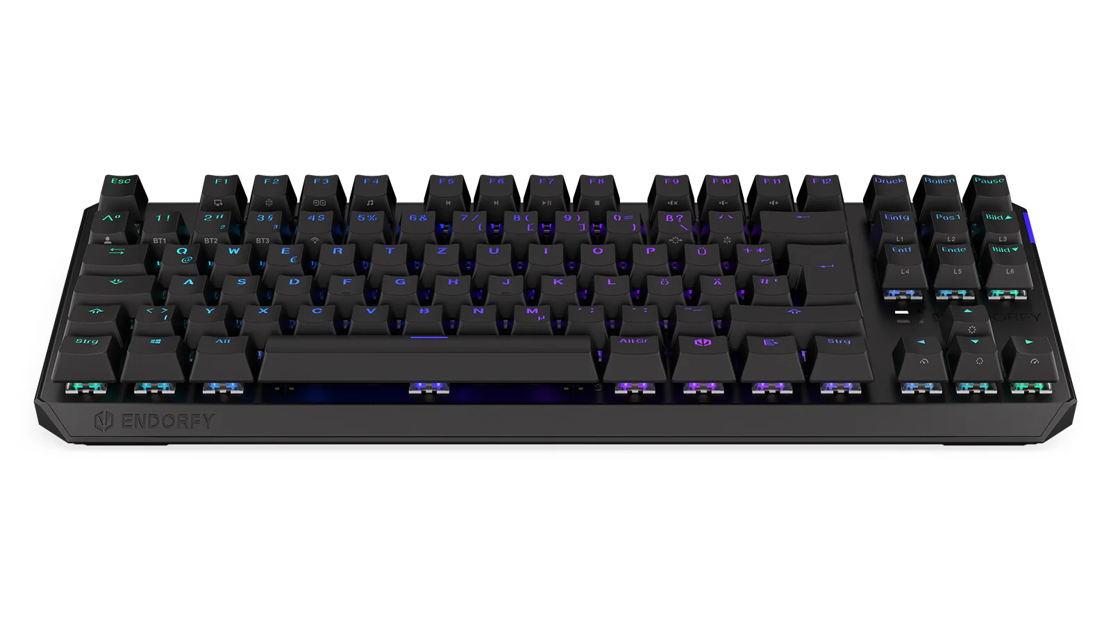 ENDORFY Thock TKL - USB Wired + RF Wireless RGB Mechanical Keyboard in Black (QWERTZ German) - Image 3