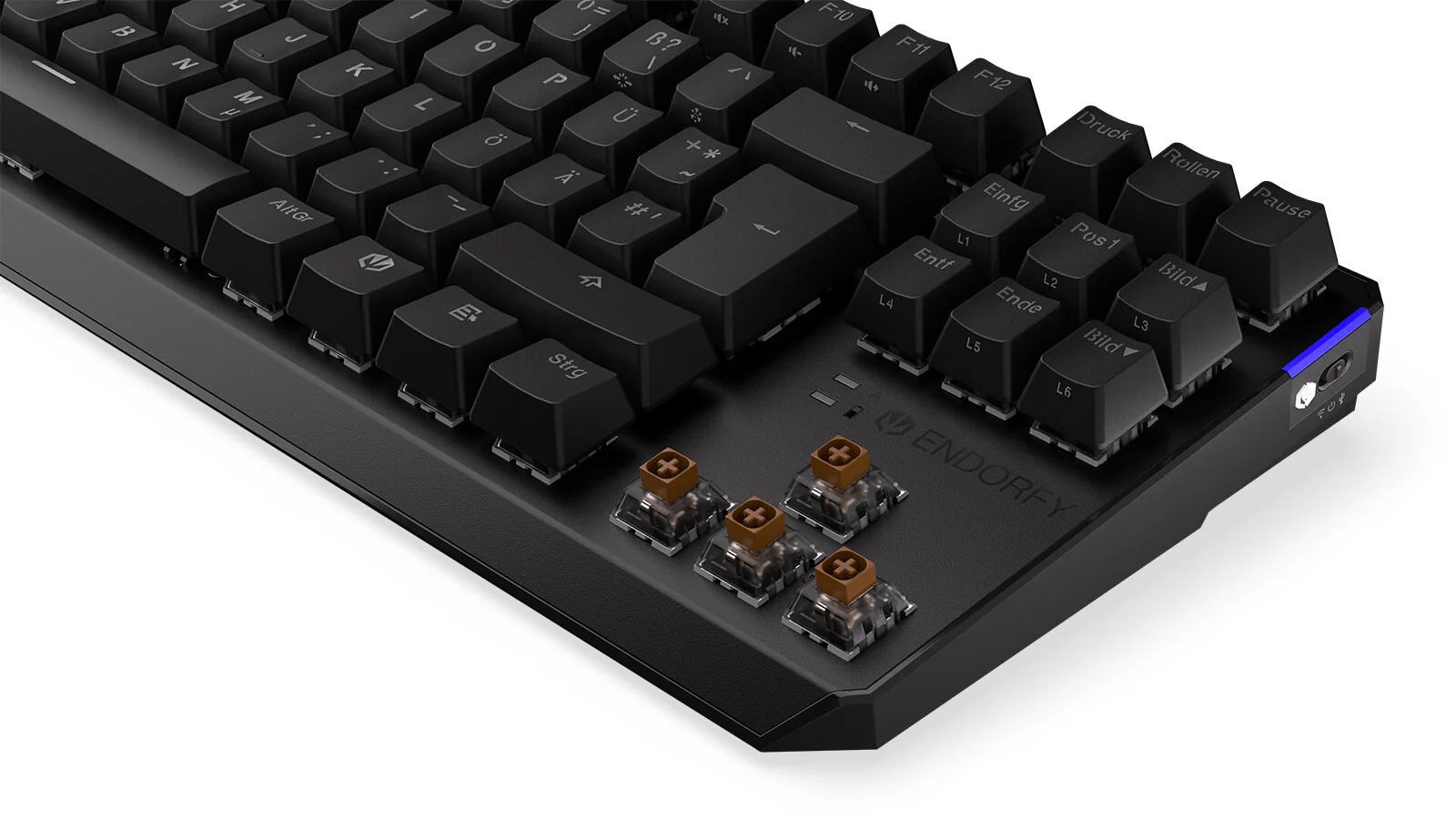 ENDORFY Thock TKL - USB Wired + RF Wireless RGB Mechanical Keyboard in Black (QWERTZ German) - Image 9