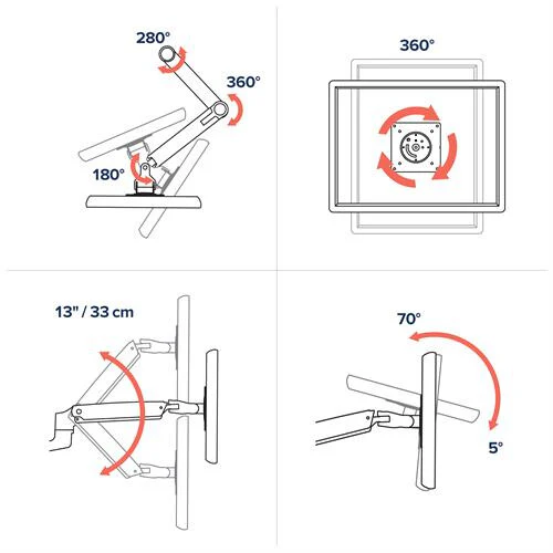 Ergotron LX Series 45-245-224 - Desk monitor mount for upto 68.6 cm (27") - Image 4