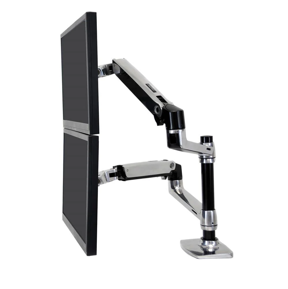 Ergotron LX Series Dual Stacking Arm 61 cm (24) Silver Desk"