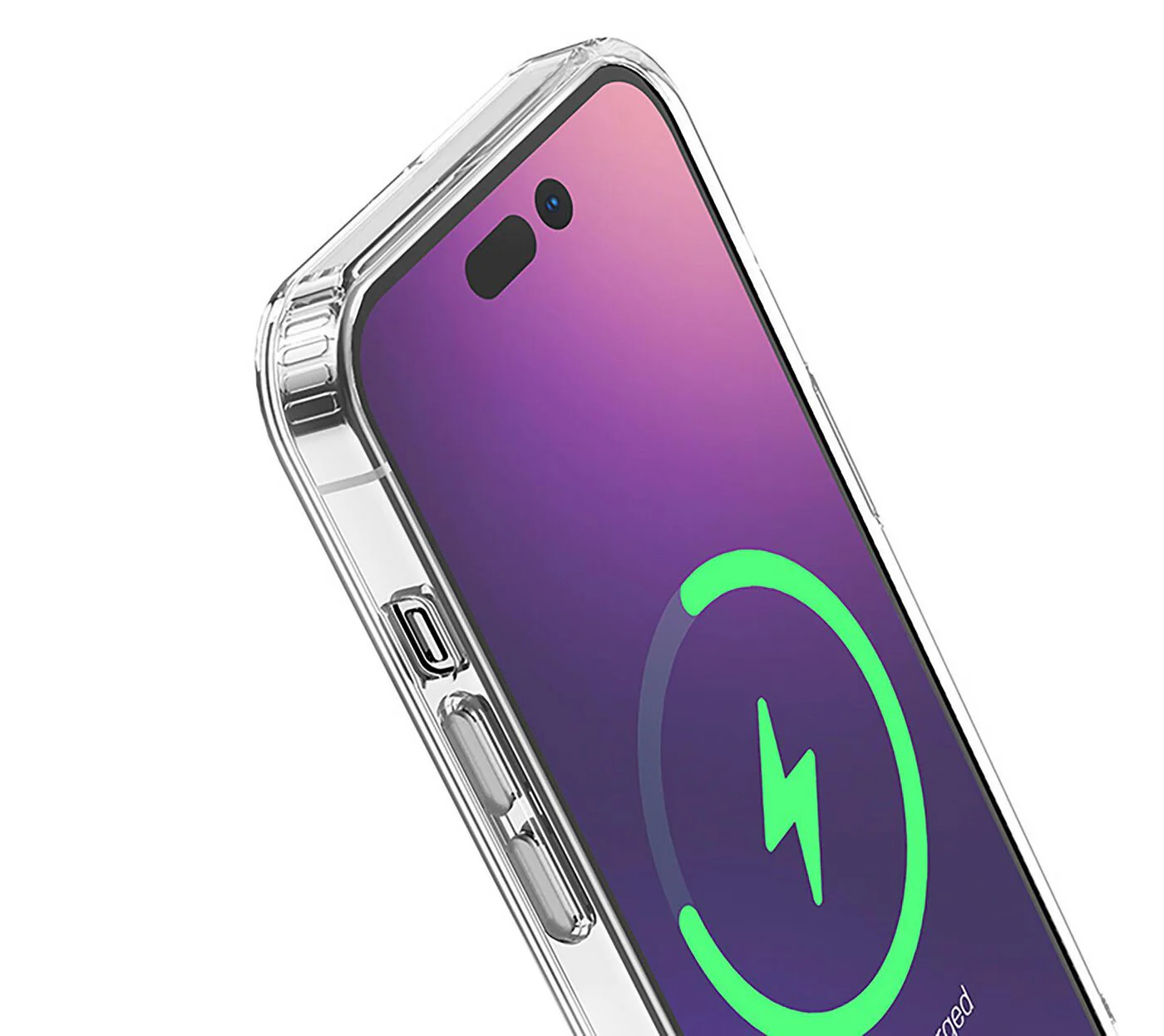 eSTUFF BERLIN Magnetic Hybrid mobile phone case for iPhone 14 Pro in Transparent - Image 2