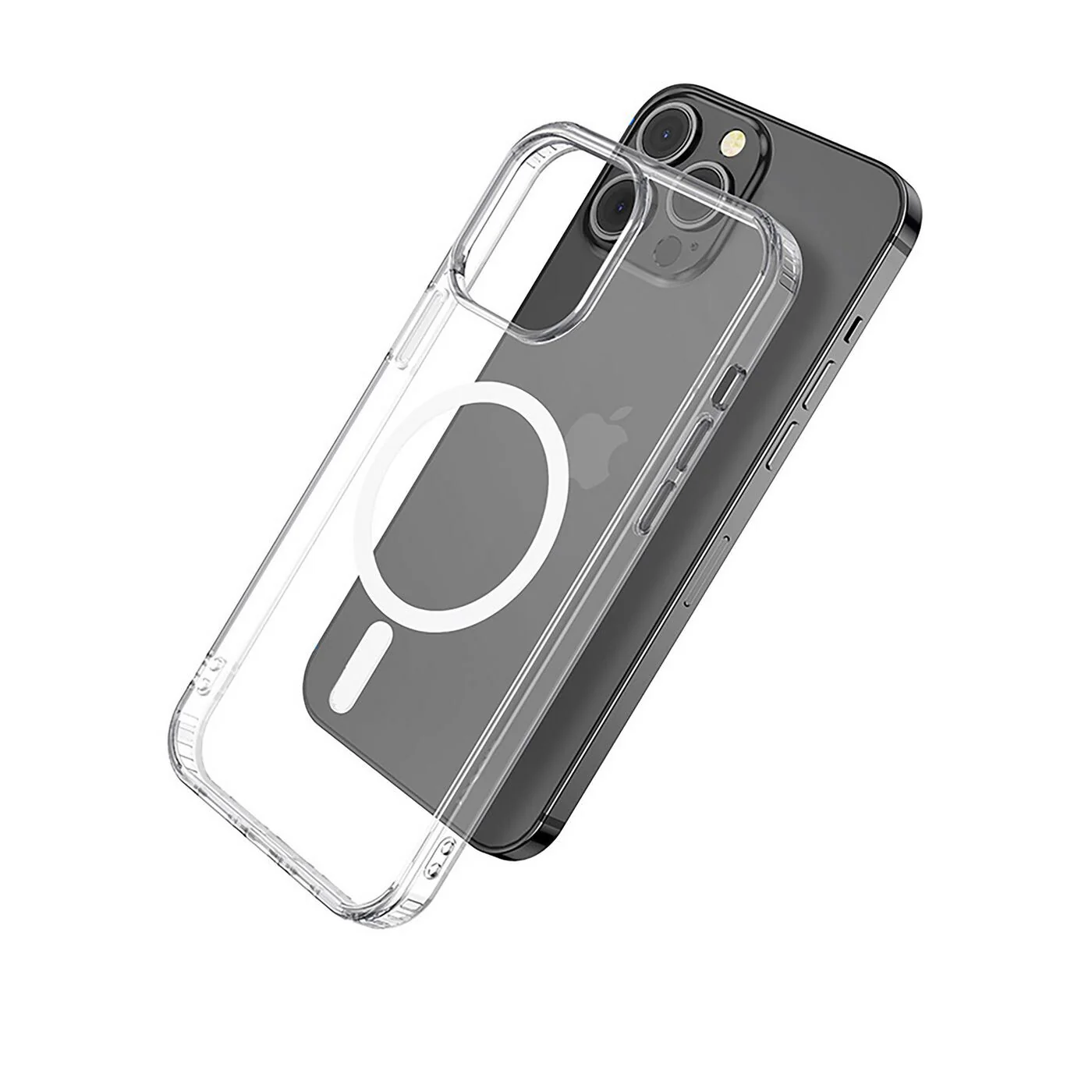 eSTUFF BERLIN Magnetic Hybrid mobile phone case for iPhone 14 Pro in Transparent - Image 3