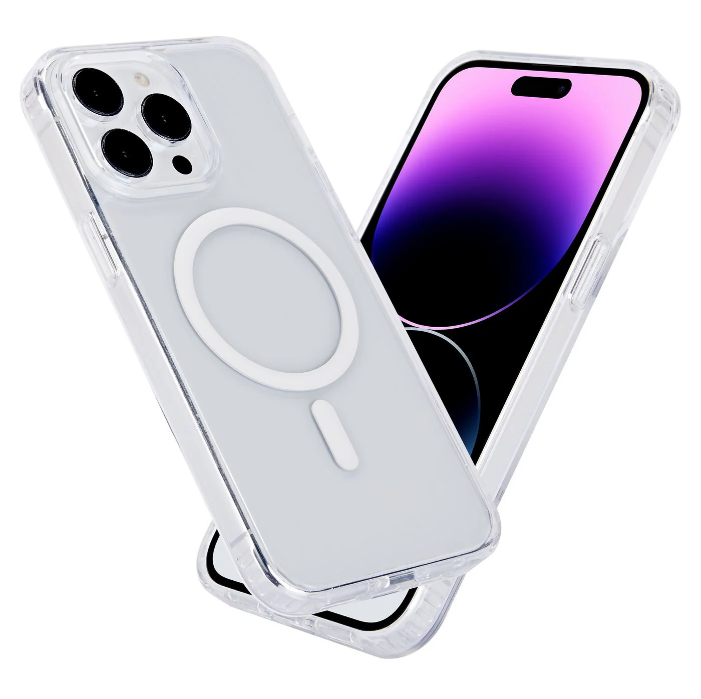 eSTUFF BERLIN Magnetic Hybrid mobile phone case for iPhone 15 Pro Max in Transparent - Image 6
